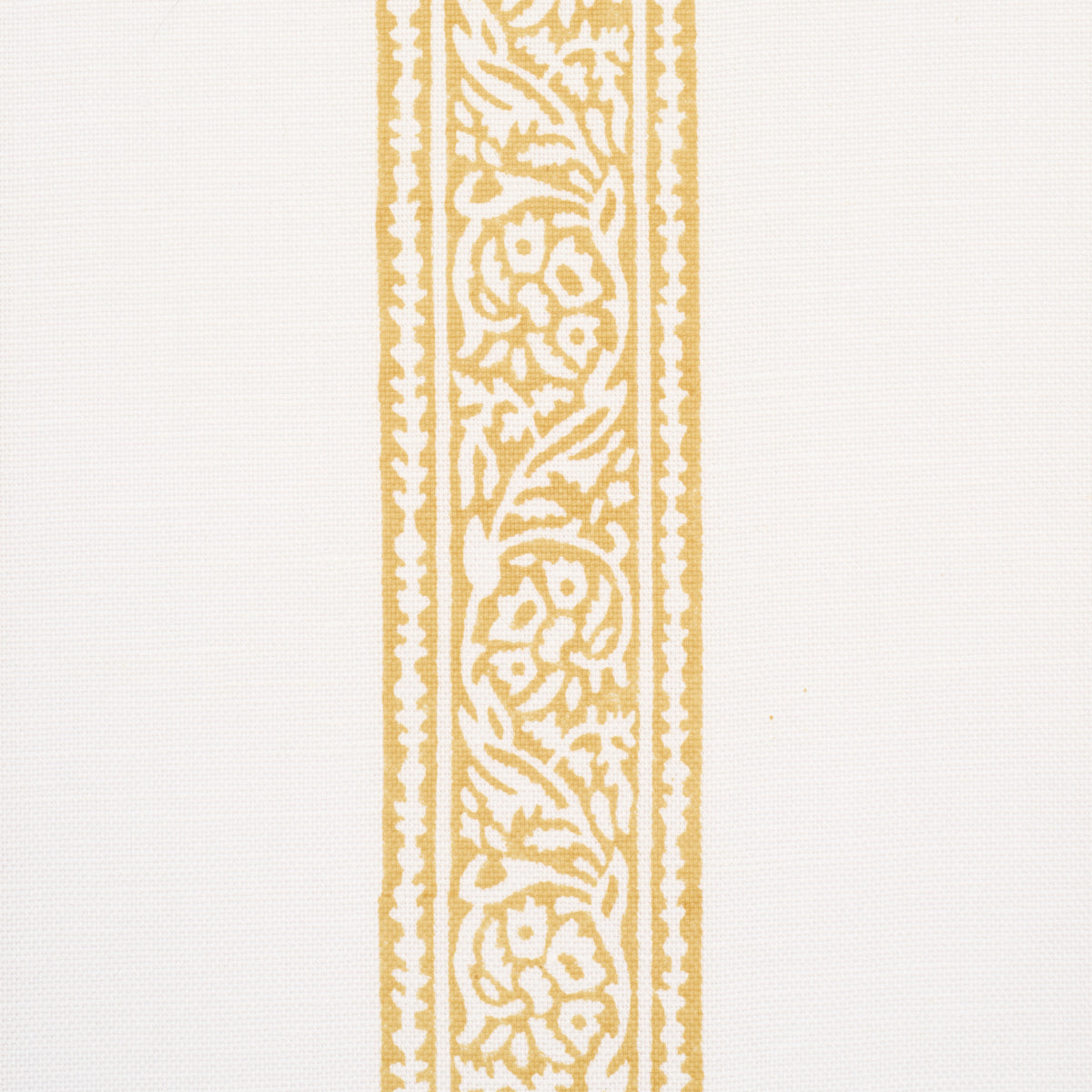 Mahdavi Stripe Hand-Block Print - Yellow - Schumacher 183241 Fabric - Schumacher Fabric
