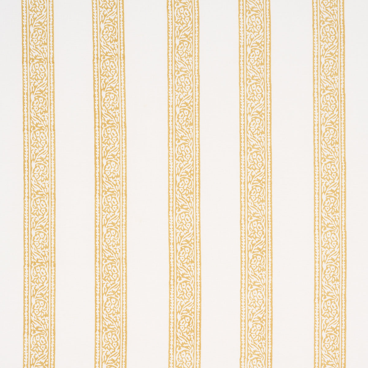Mahdavi Stripe Hand-Block Print - Yellow - Schumacher 183241 Fabric
