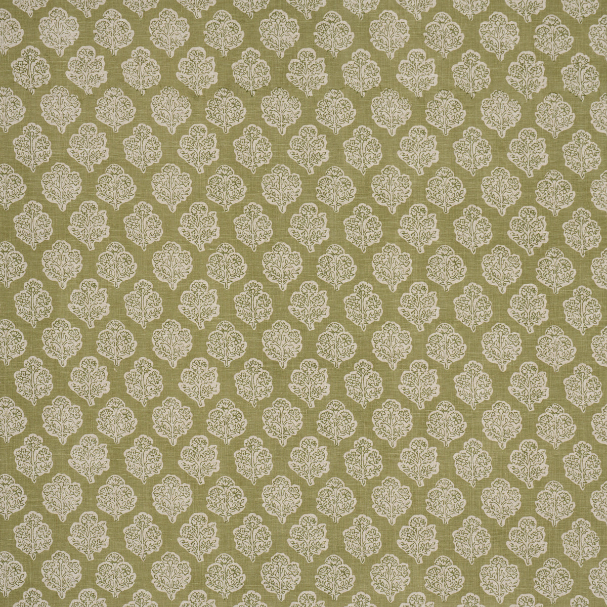 Manali Hand-Print - Green - Schumacher 183270 Fabric - Schumacher Fabric