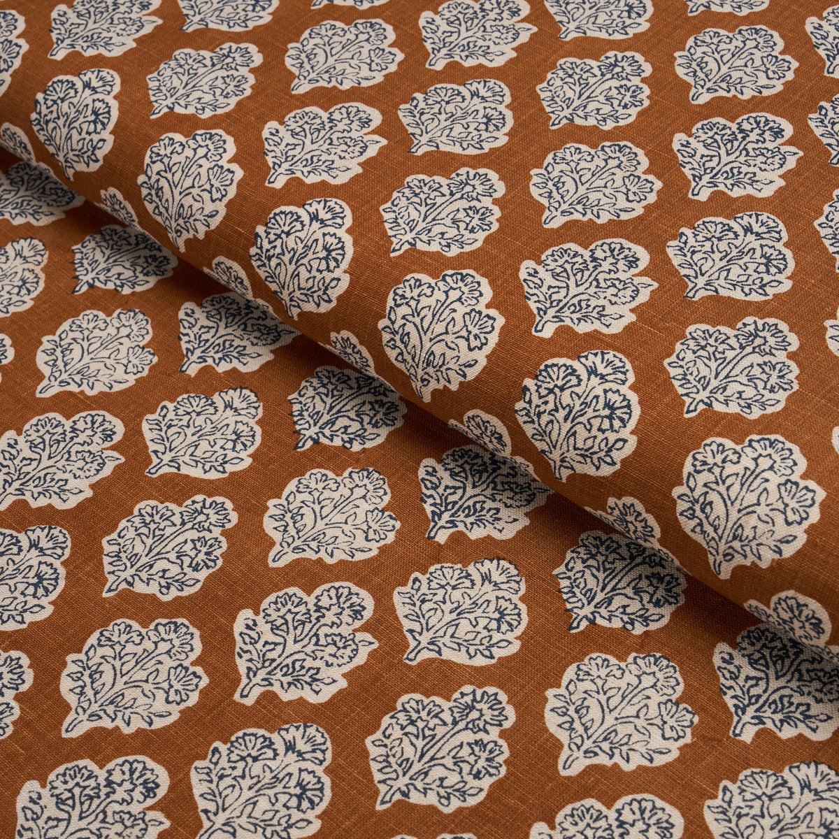 Manali Hand-Print - Spice & Indigo - Schumacher 183272 Fabric - Schumacher Fabric
