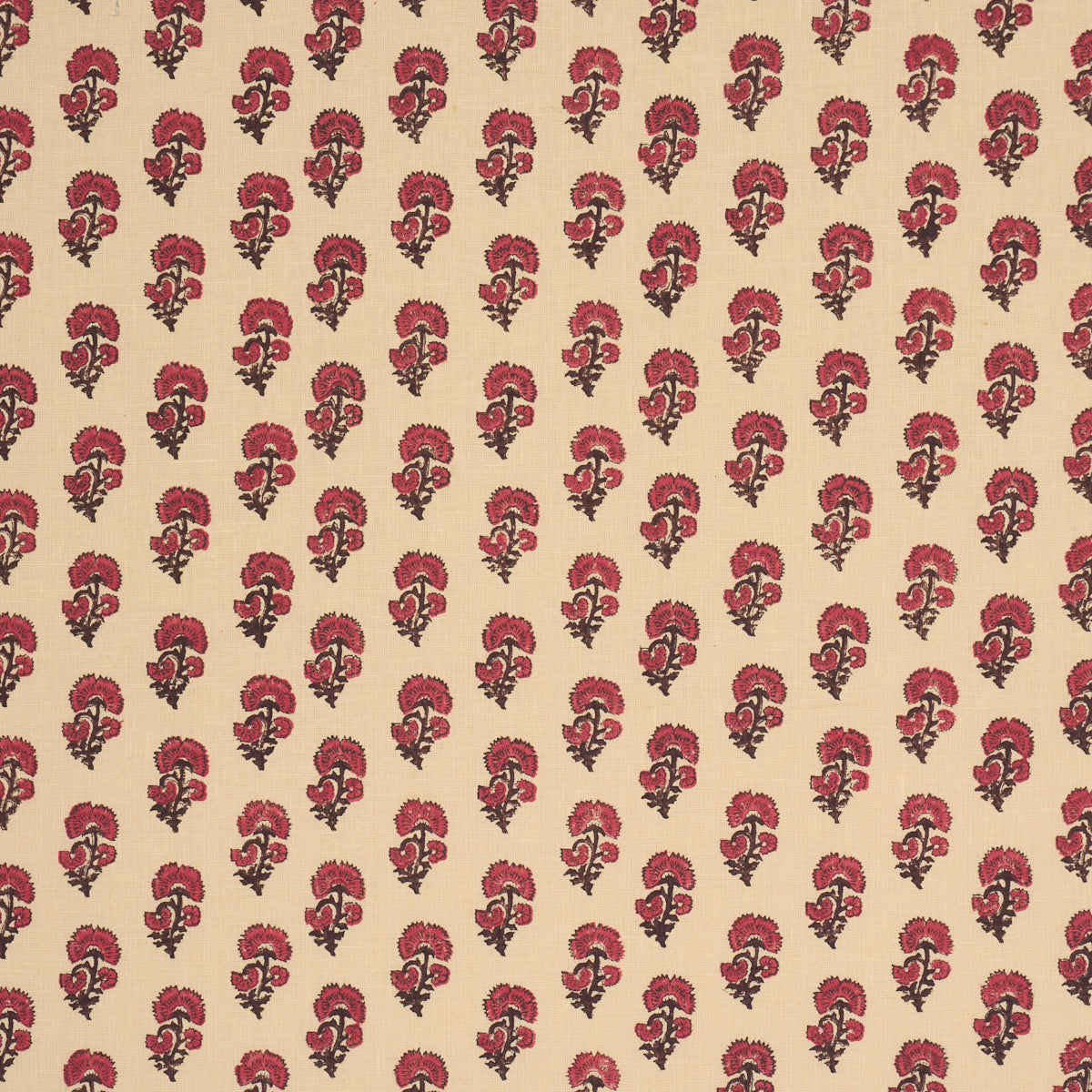 Kaasni Hand-Block Print - Red - Schumacher 183280 Fabric