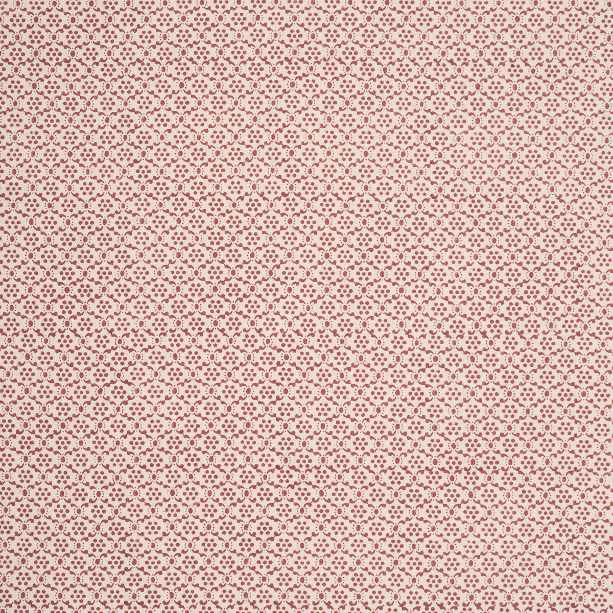 Laksha Hand-Block Print - Red - Schumacher 183300 Fabric - Schumacher Fabric