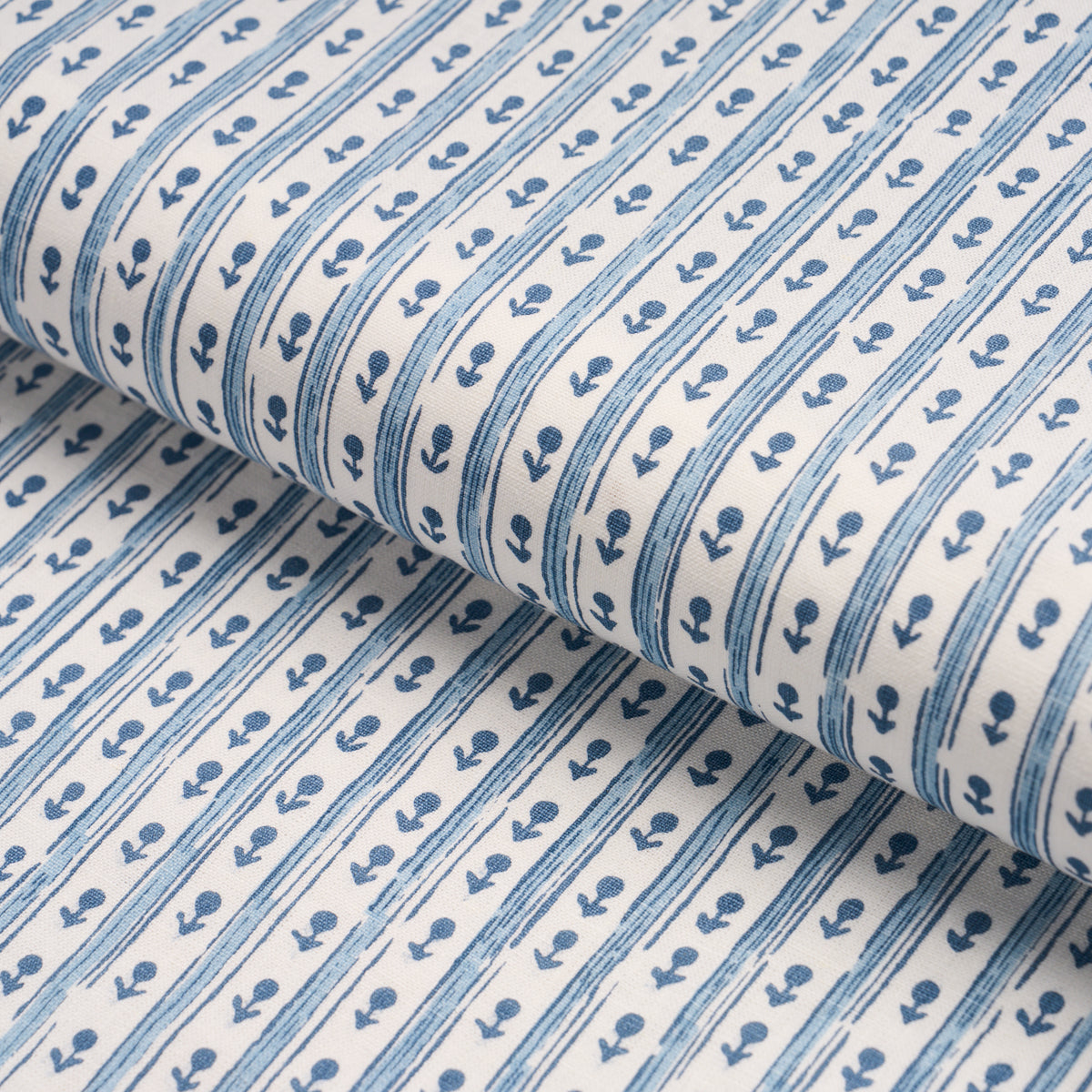 Nidhi Stripe Hand-Print - Sky - Schumacher 183311 Fabric - Schumacher Fabric
