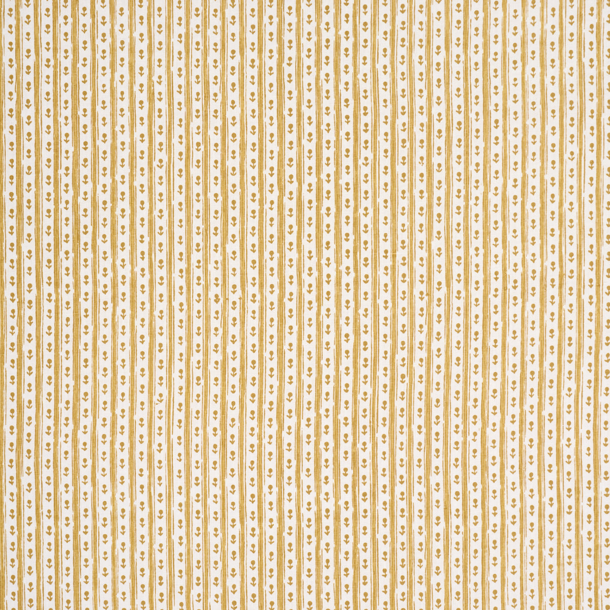 Nidhi Stripe Hand-Print - Yellow - Schumacher 183312 Fabric - Schumacher Fabric