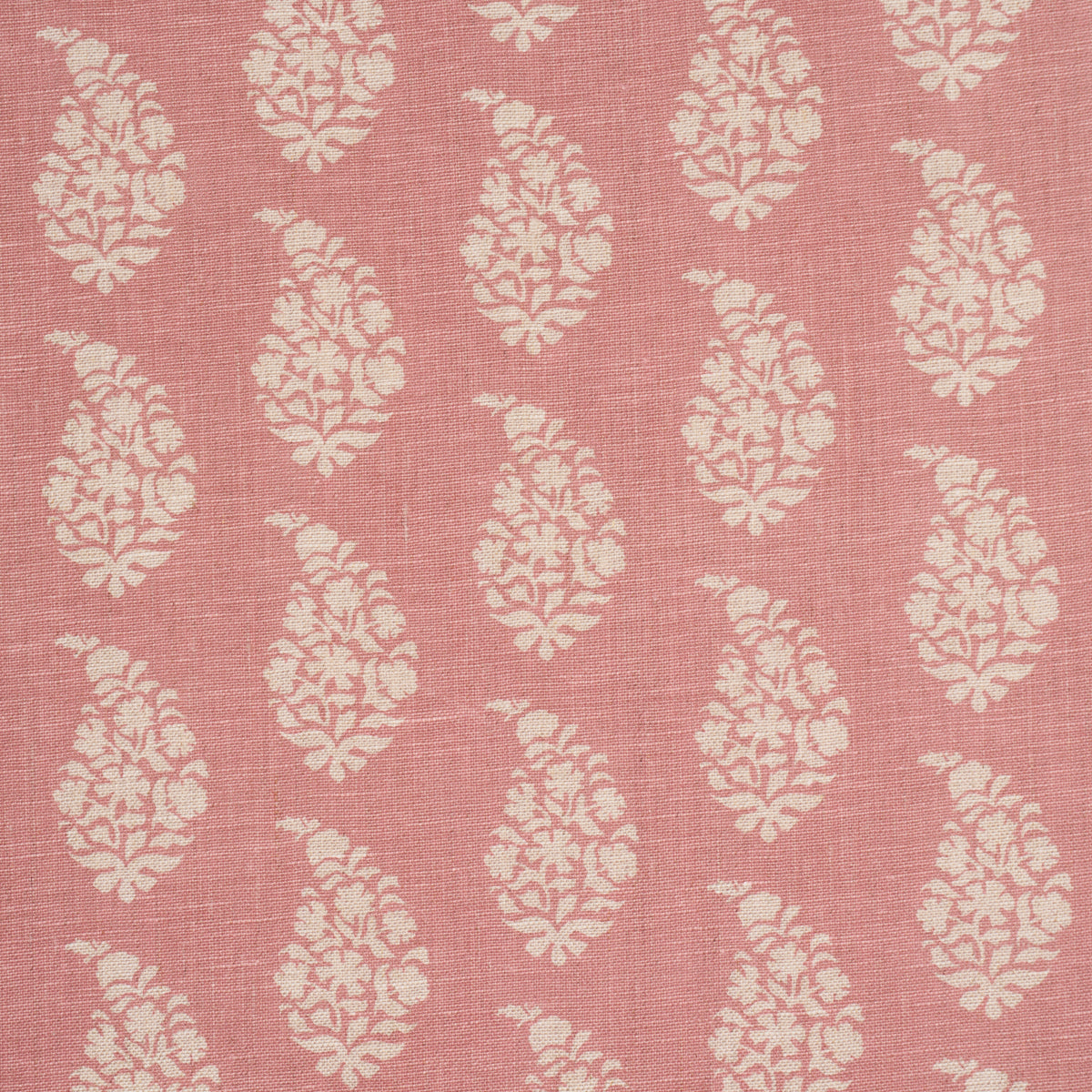 Kaia Paisley Hand-Print - Pink - Schumacher 183321 Fabric - Schumacher Fabric