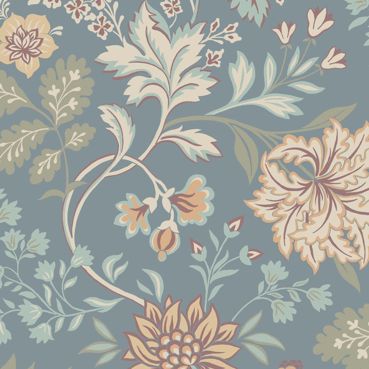 Alicia - Slate - Schumacher 2005 Wallcovering - Schumacher Wallpaper