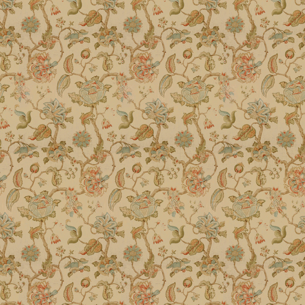 Tidewater Block - Clay/Teal - Lee Jofa Fabric