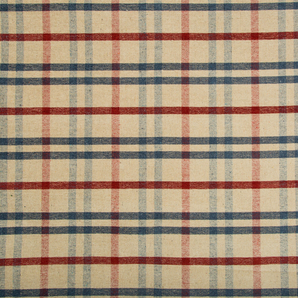 Fannin Plaid - Ruby/Navy - Lee Jofa Fabric