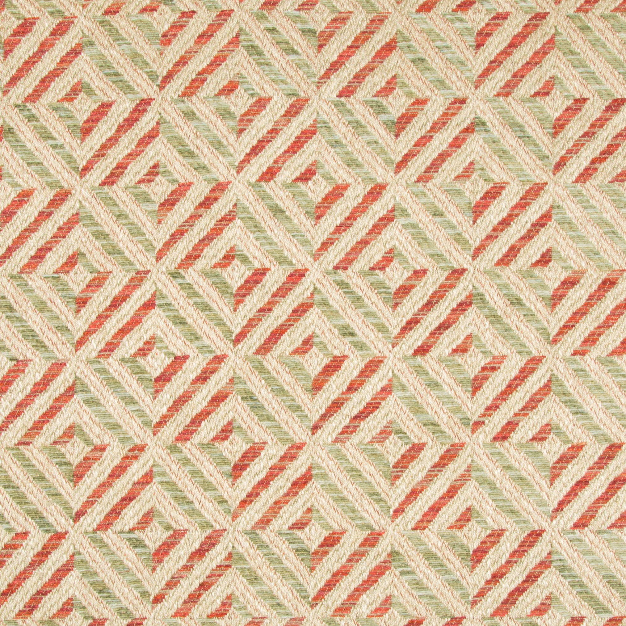 Verbier Diamond - Jade/Red - Lee Jofa Fabric