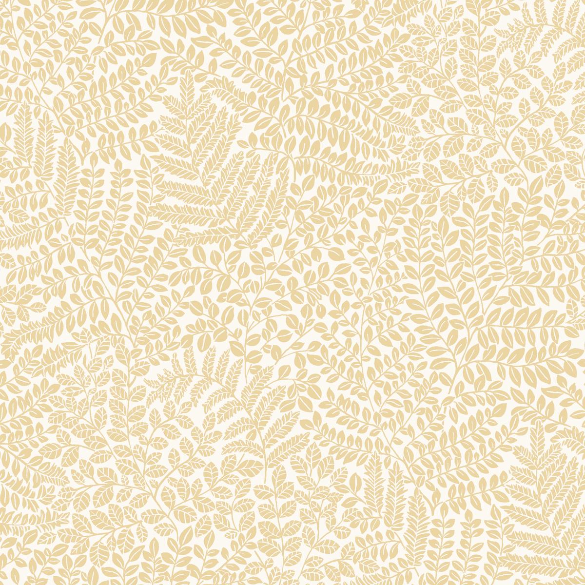 Bladverk - Sand - Schumacher 2019 Wallcovering - Schumacher Wallpaper