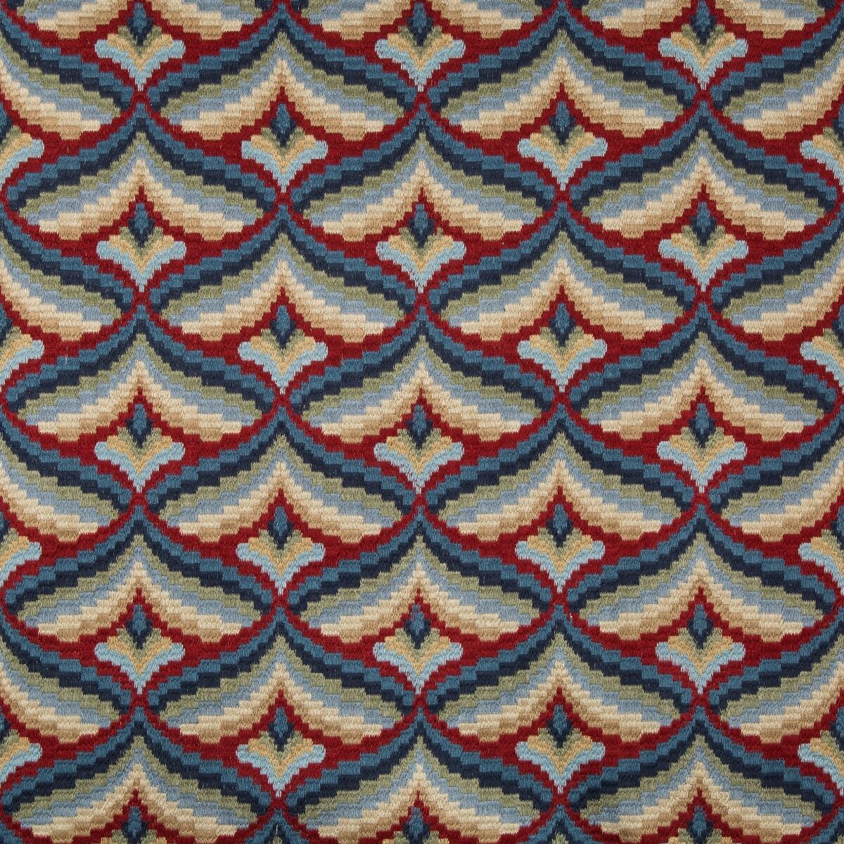 Giles Embroidery - Red/Blue