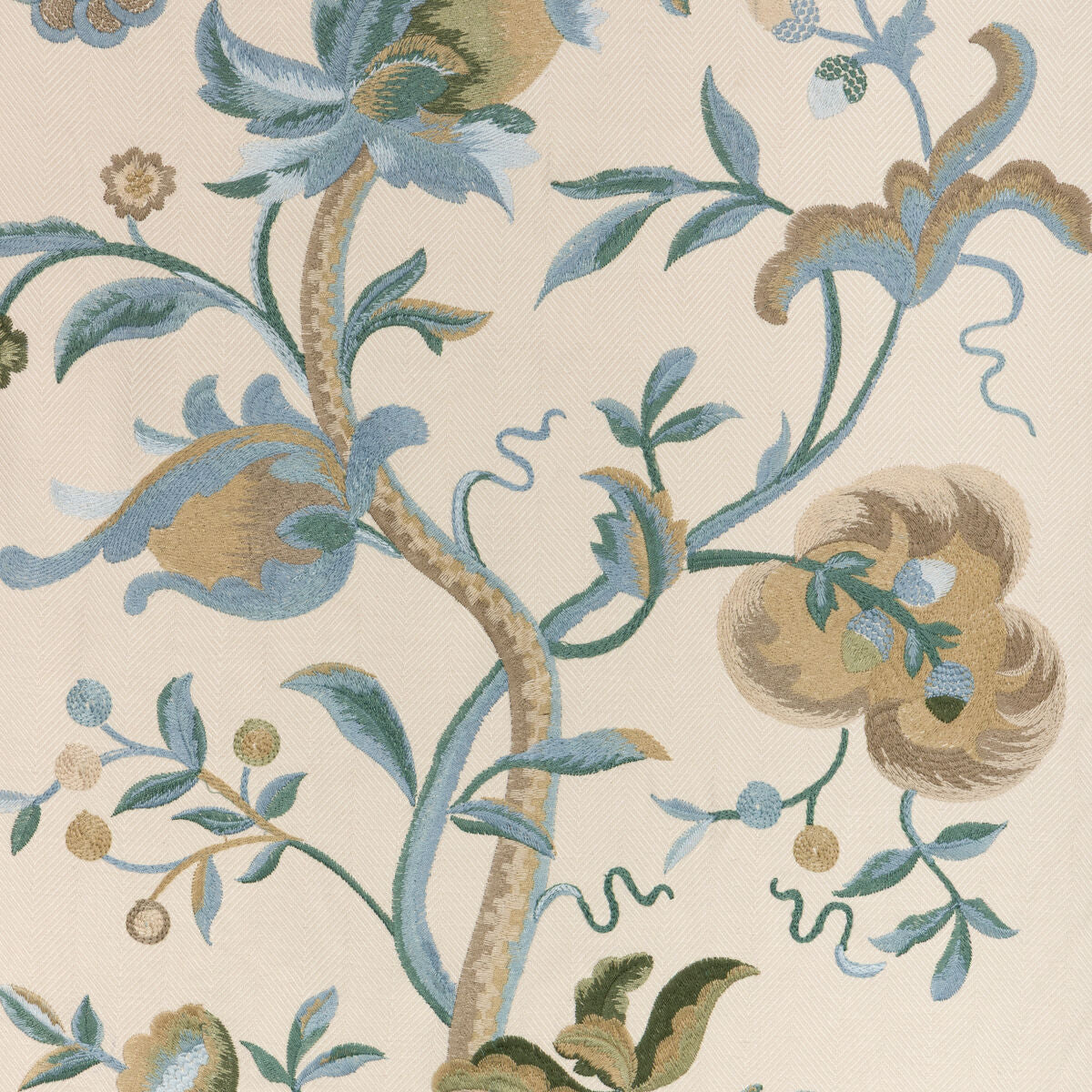 Dorton Embroidery - Teal - Lee Jofa Tela