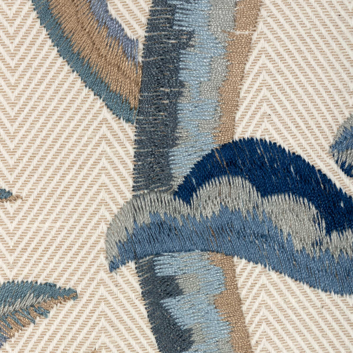 Dorton Embroidery - Indigo - LEE JOFA Fabric