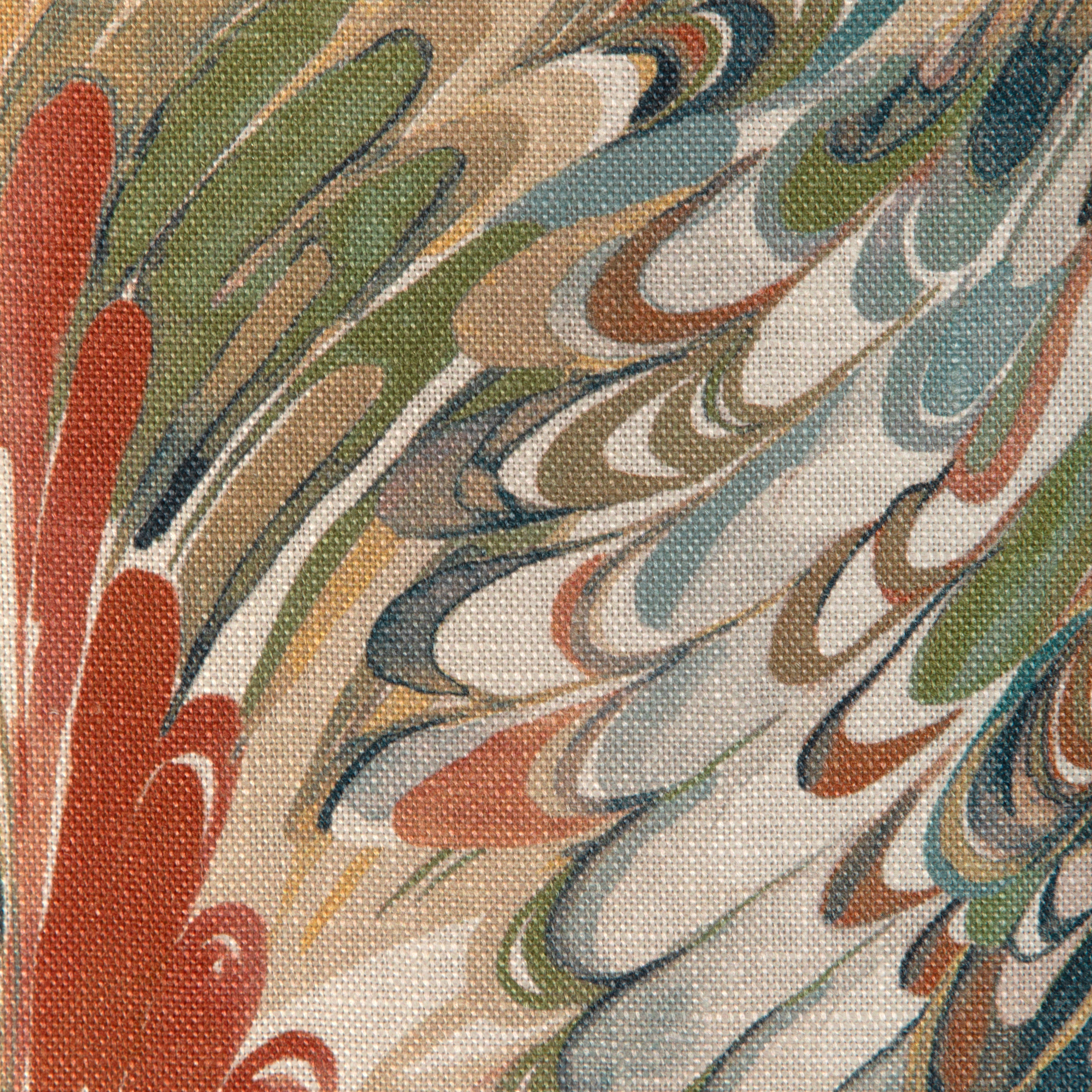 Taplow Print - Clay/Blue - Lee Jofa Fabric
