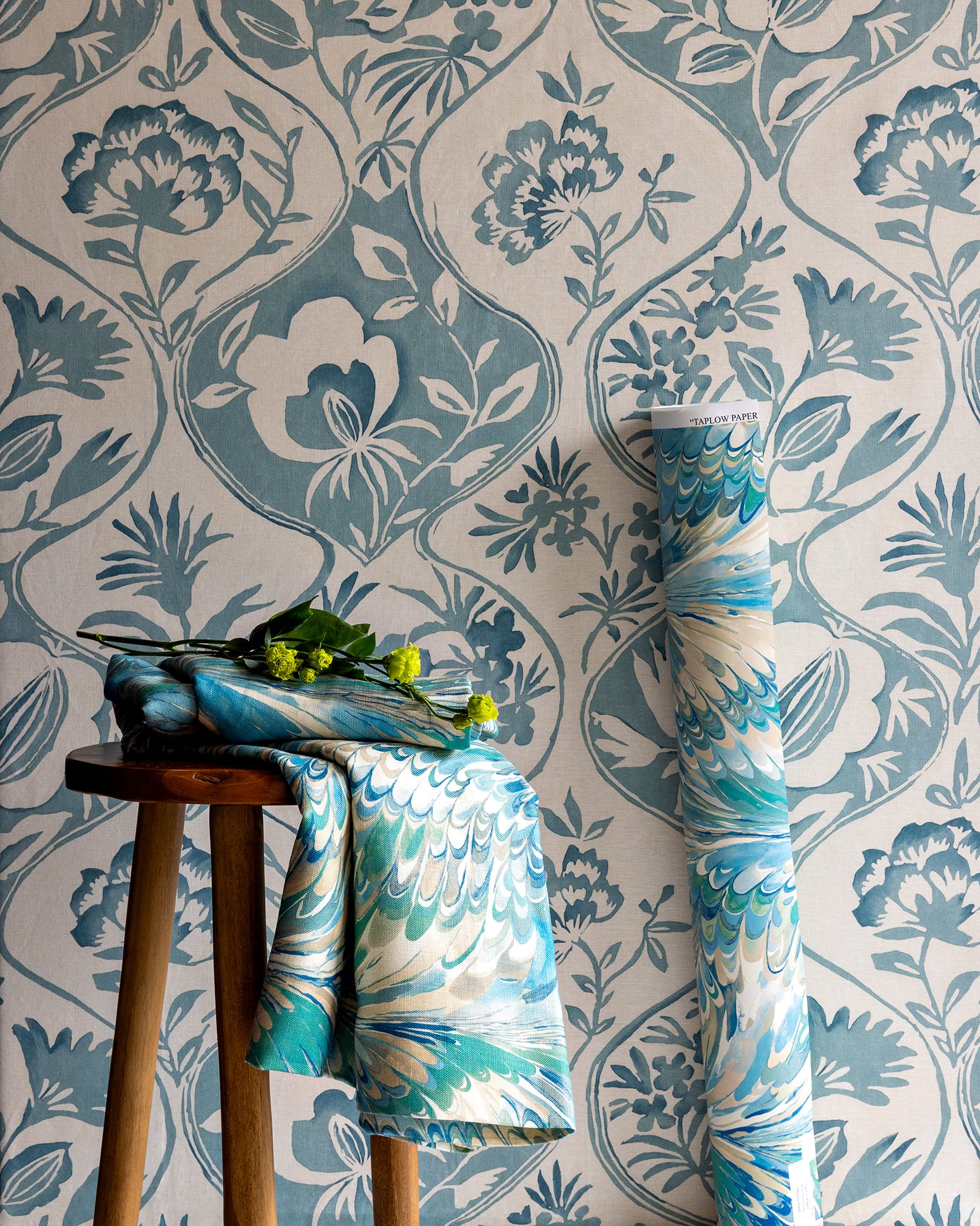 Taplow Print - Marine/Sand - Lee Jofa Fabric