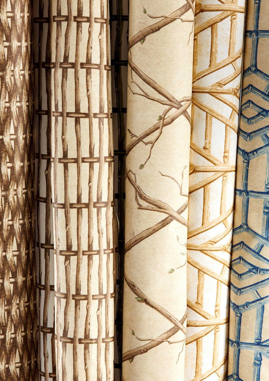Bamboo Cane - Blue - LEE JOFA Tela