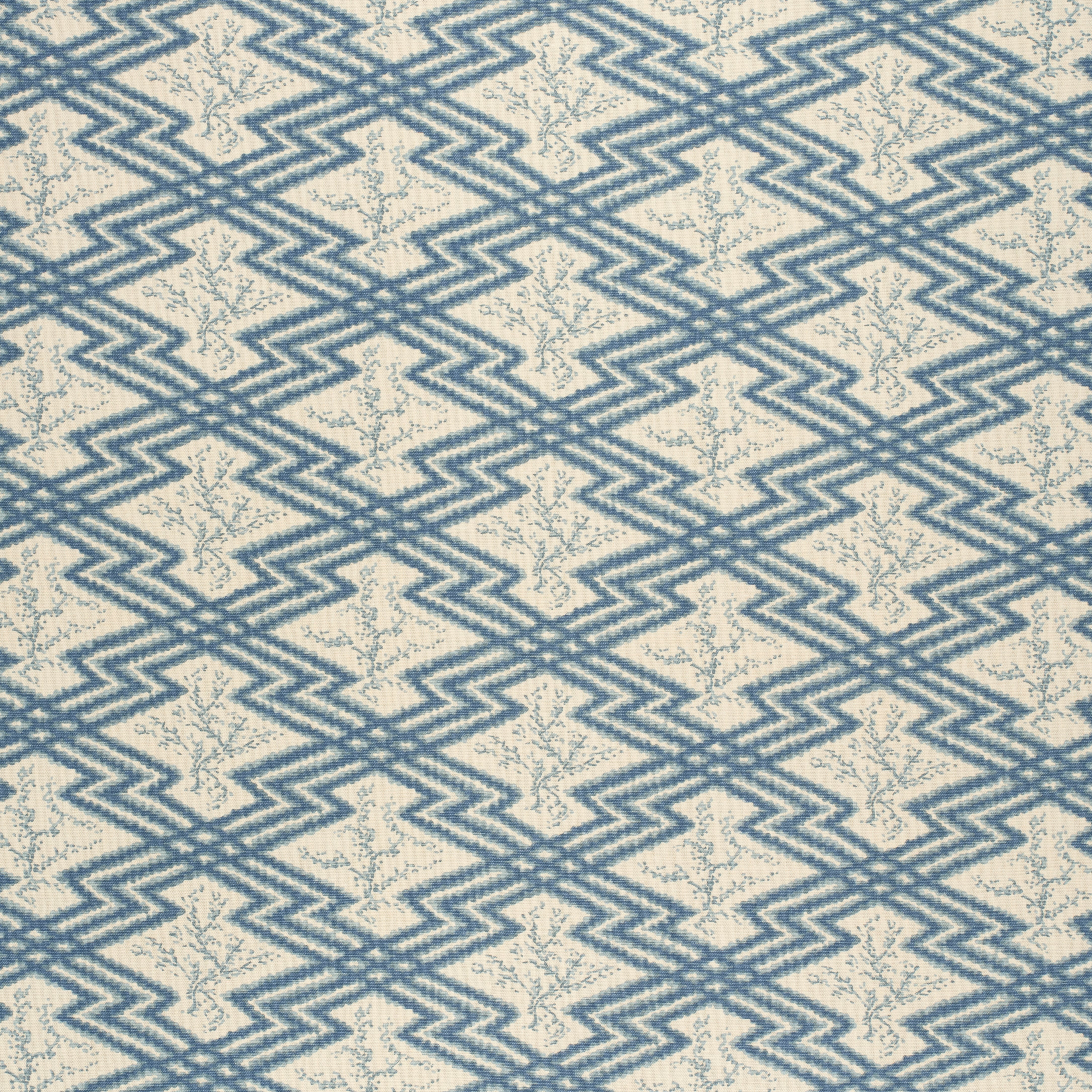 Via Krupp - Blue/Ecru - Lee Jofa Fabric