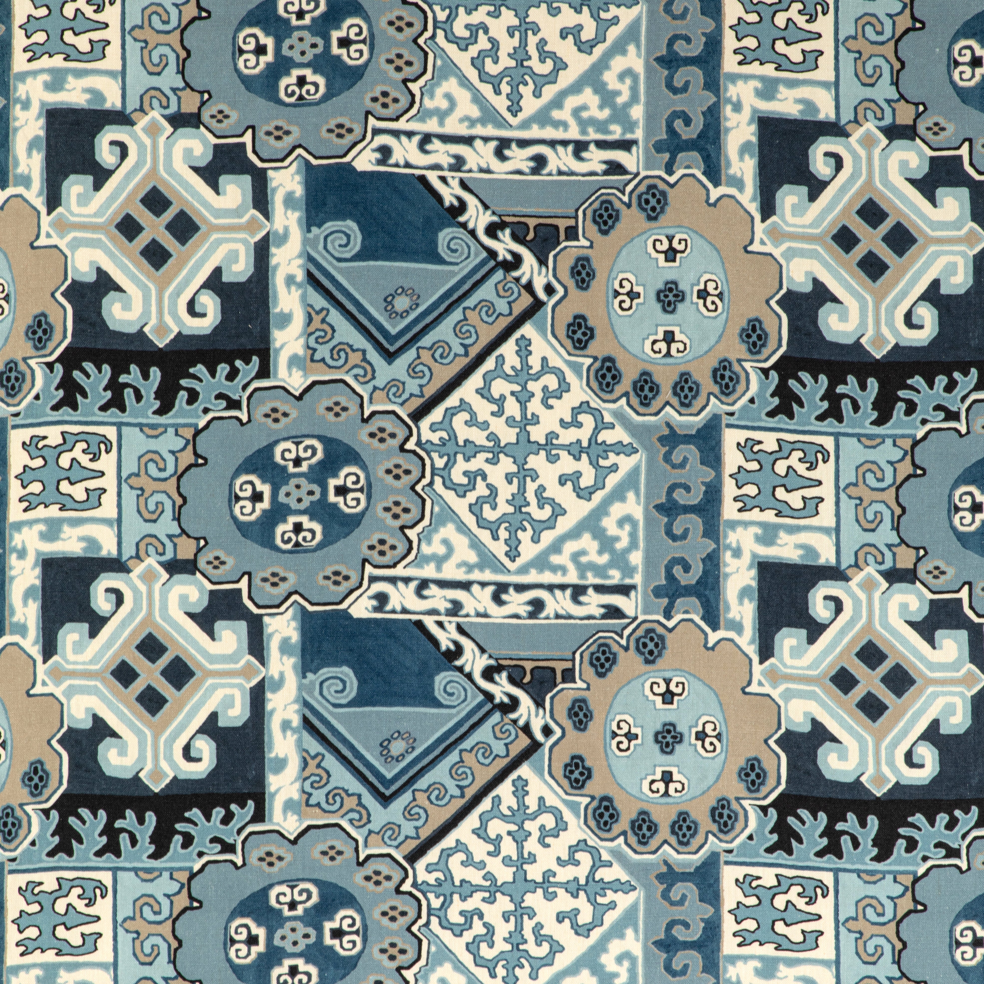 Batangas Print - Blue/Slate - Lee Jofa Fabric