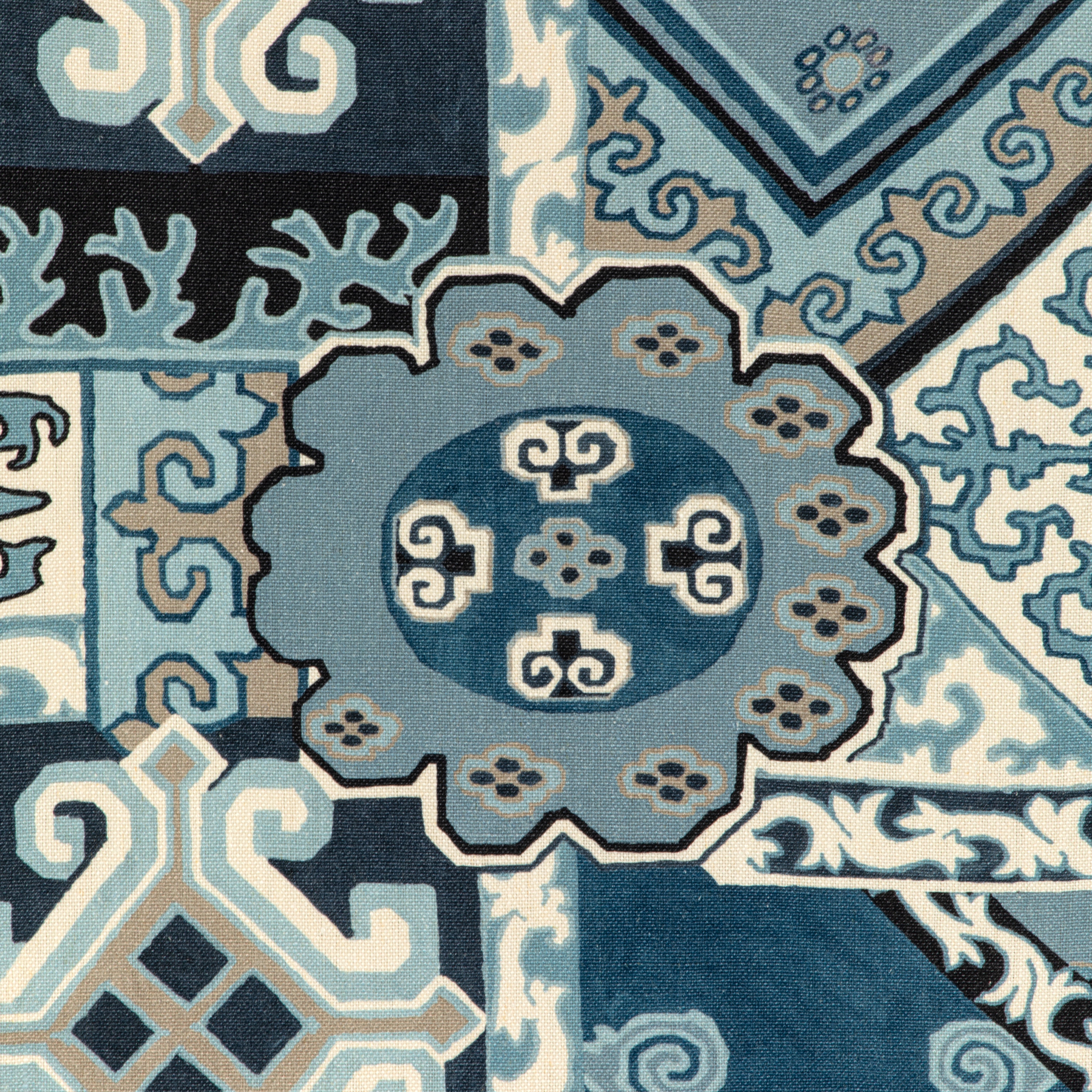 Batangas Print - Blue/Slate - Lee Jofa Fabric