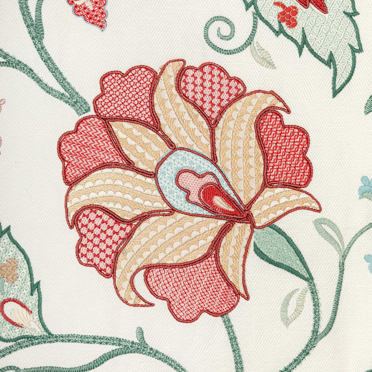 Shiraz Emb - Rose/Jade - LEE JOFA Fabric