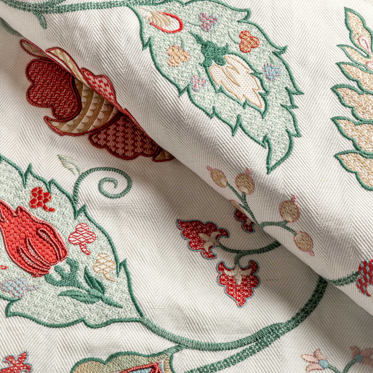 Shiraz Emb - Rose/Jade - LEE JOFA Fabric