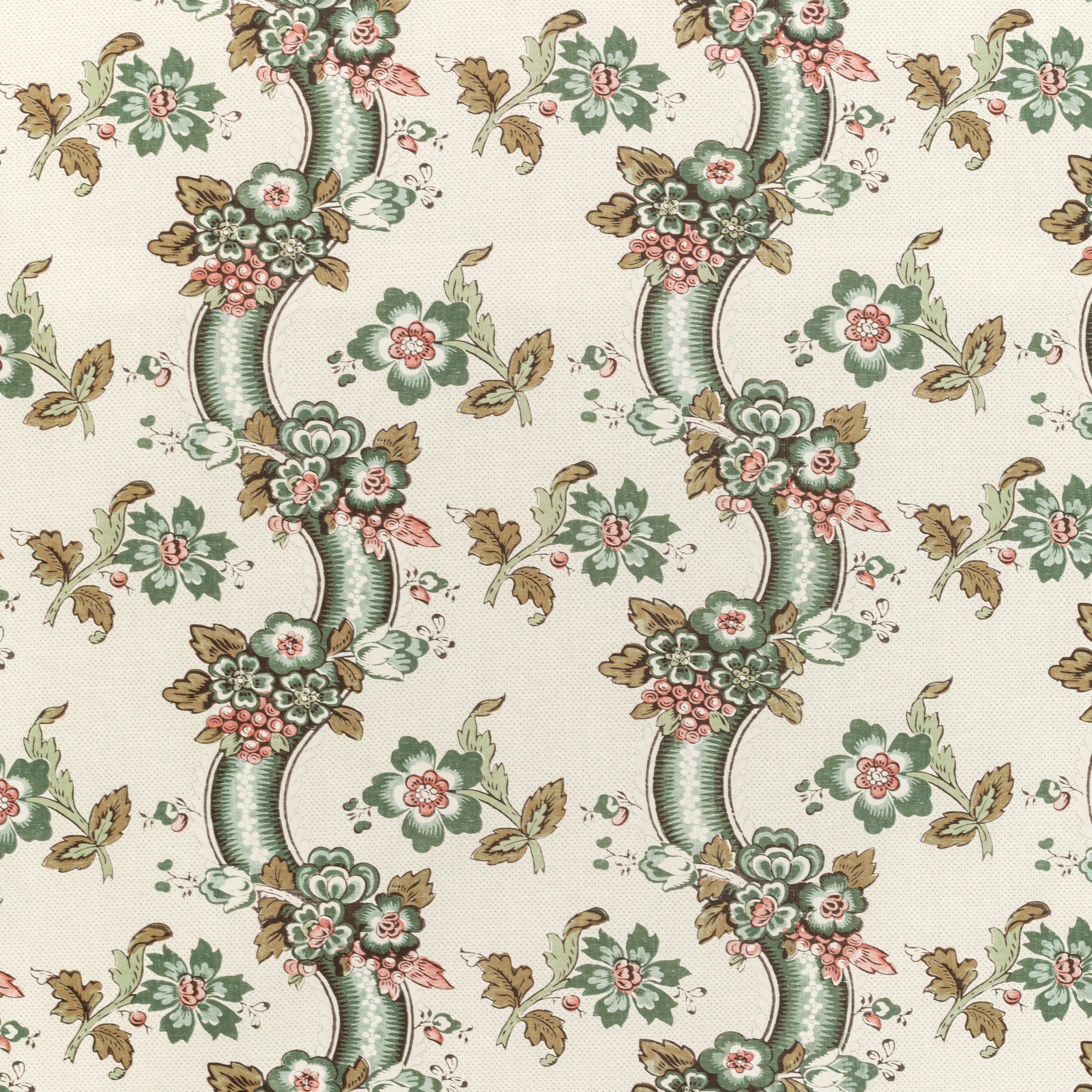Benday Print - Green/Rose - Lee Jofa Fabric