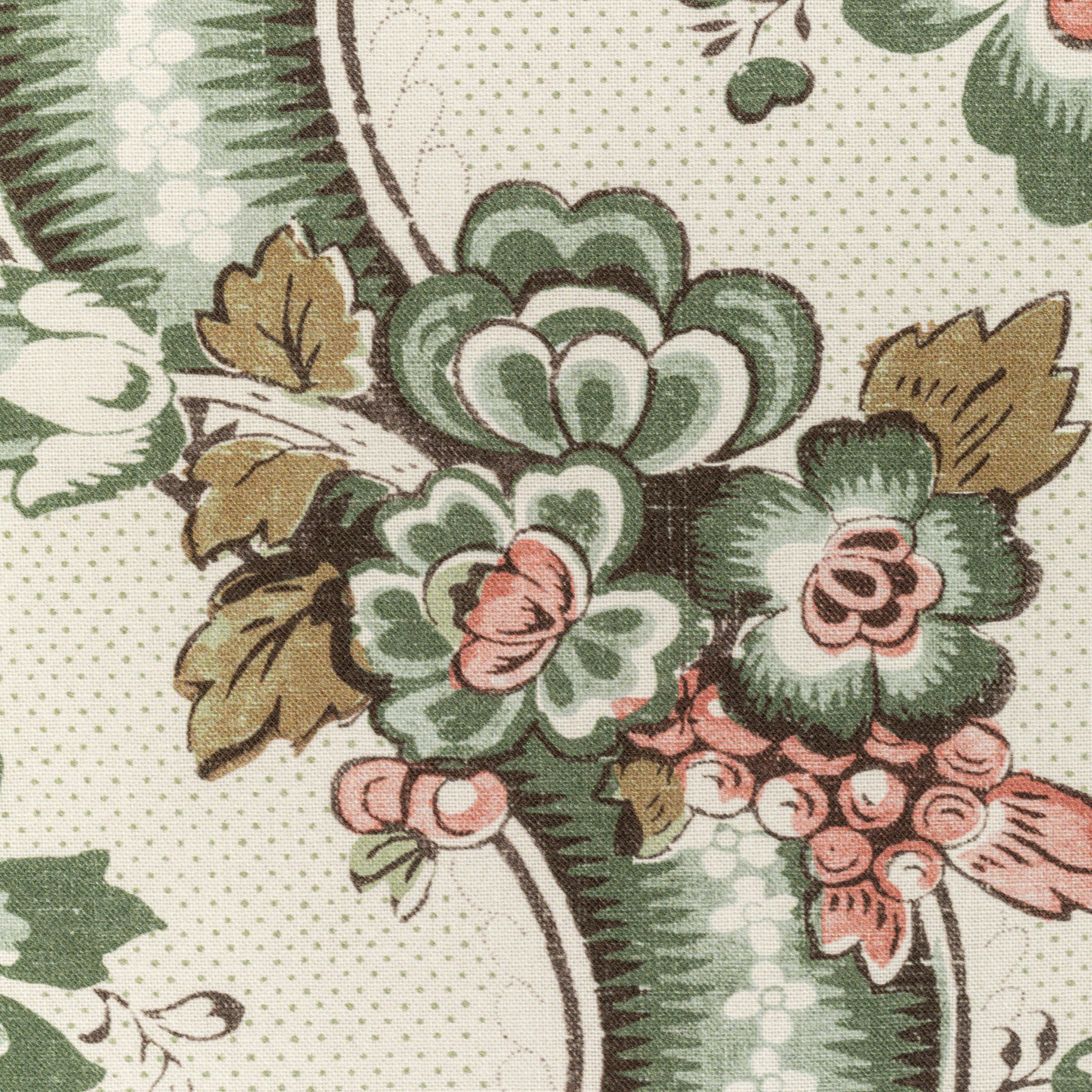 Benday Print - Green/Rose - Lee Jofa Fabric