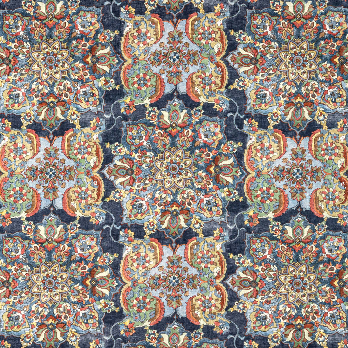 Granada Print - Denim - LEE JOFA Fabric