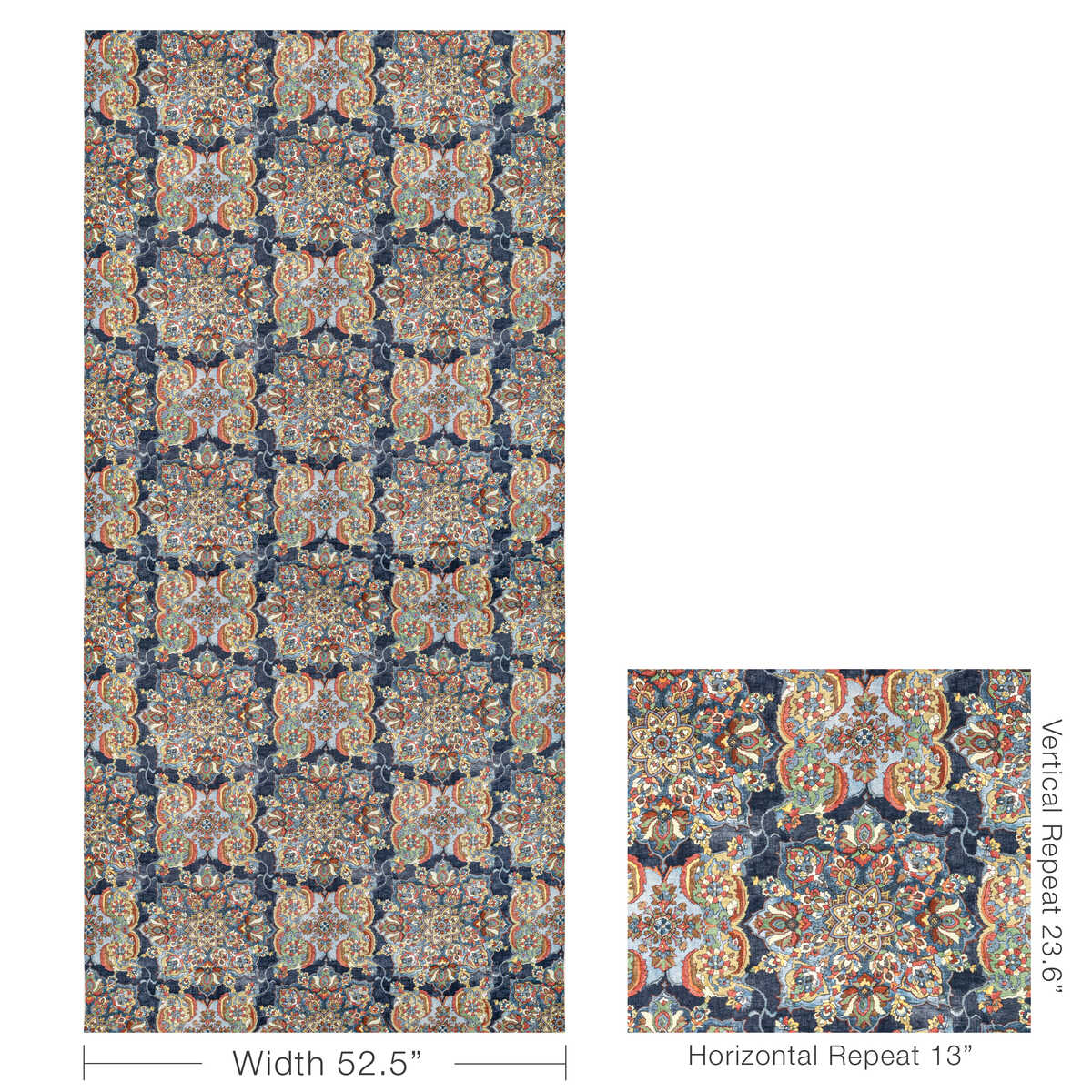 Granada Print - Denim - LEE JOFA Fabric