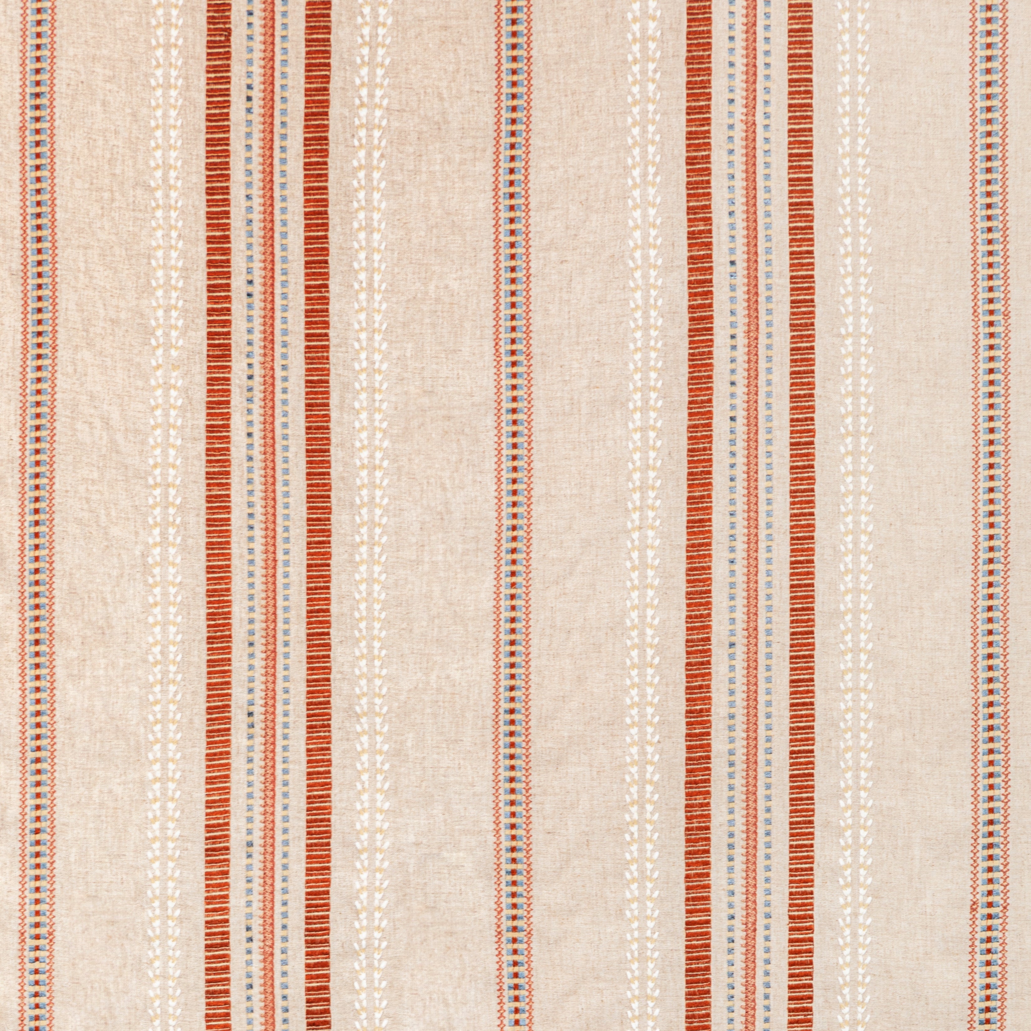 Nautique Emb - Rust/Blue - Lee Jofa Fabric