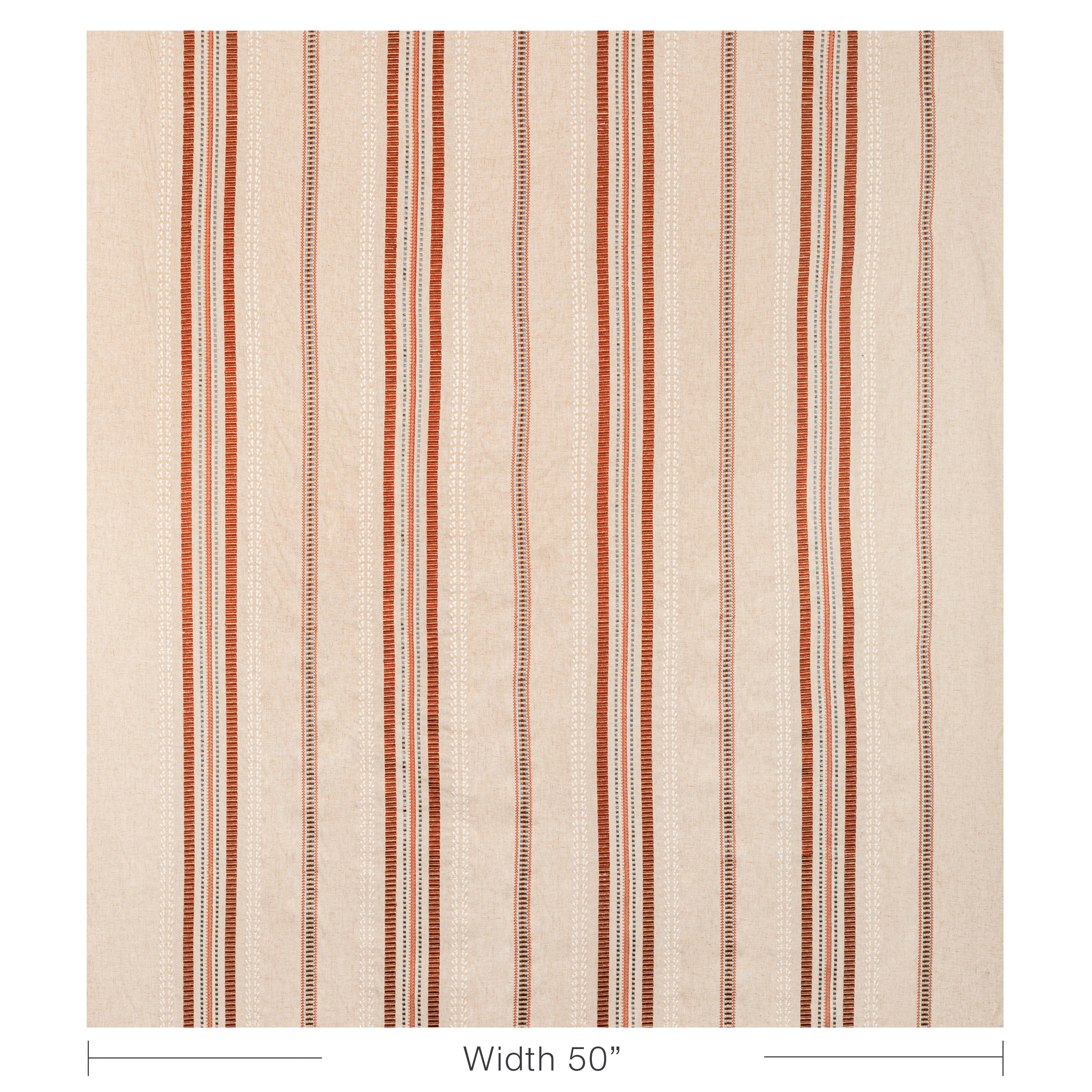 Nautique Emb - Rust/Blue - Lee Jofa Fabric