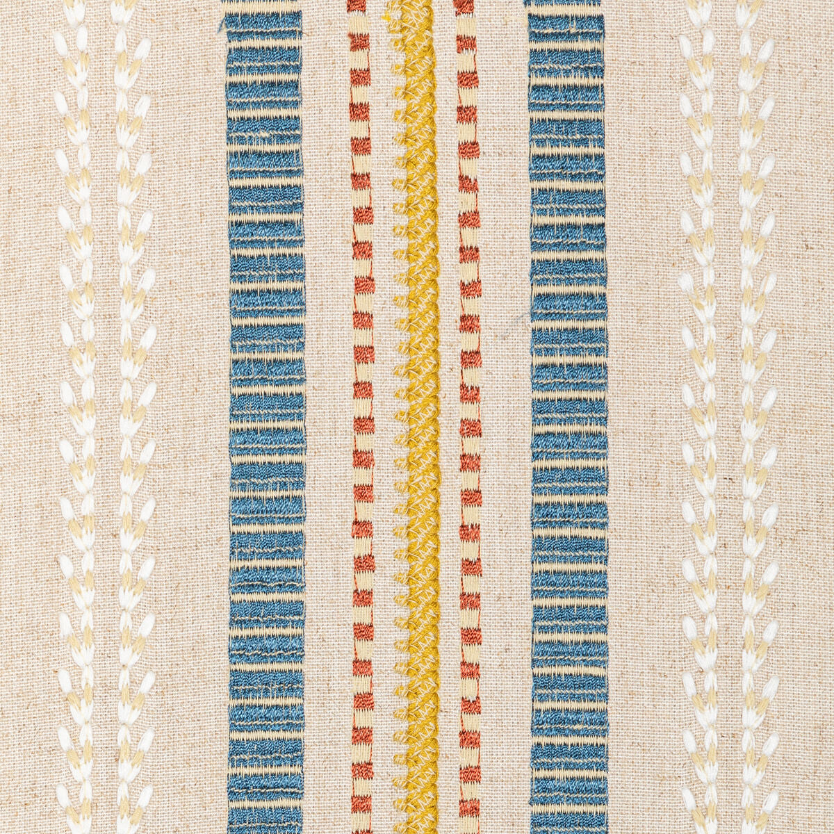 Nautique Emb - Denim/Gold - Lee Jofa Fabric