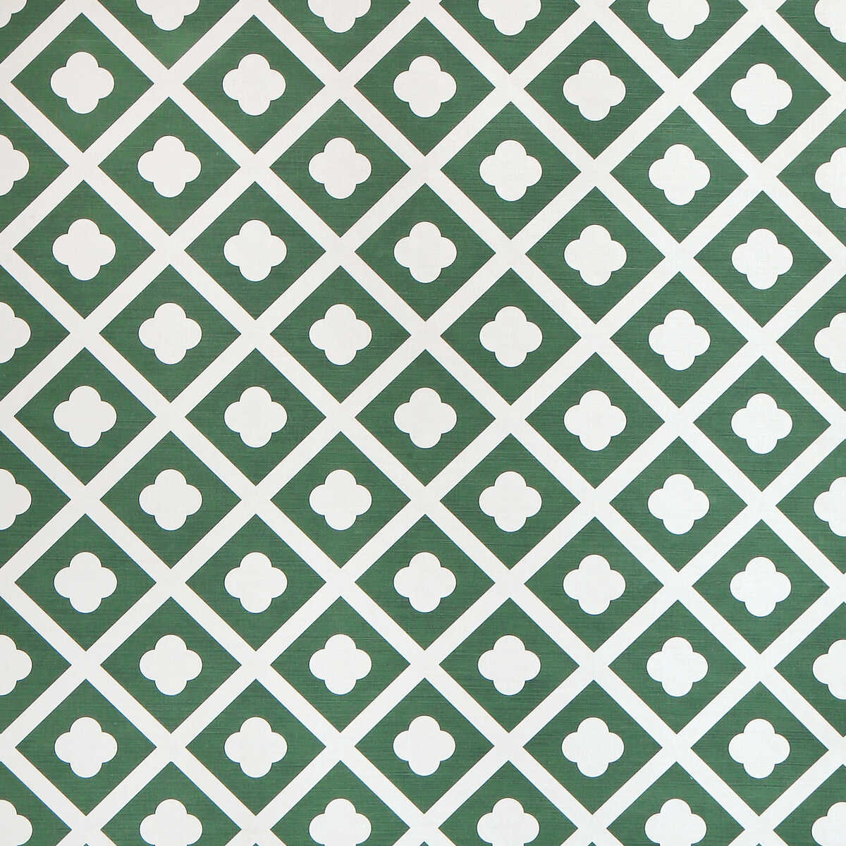 Jardin - Dark Green On Ecru - LEE JOFA Tela