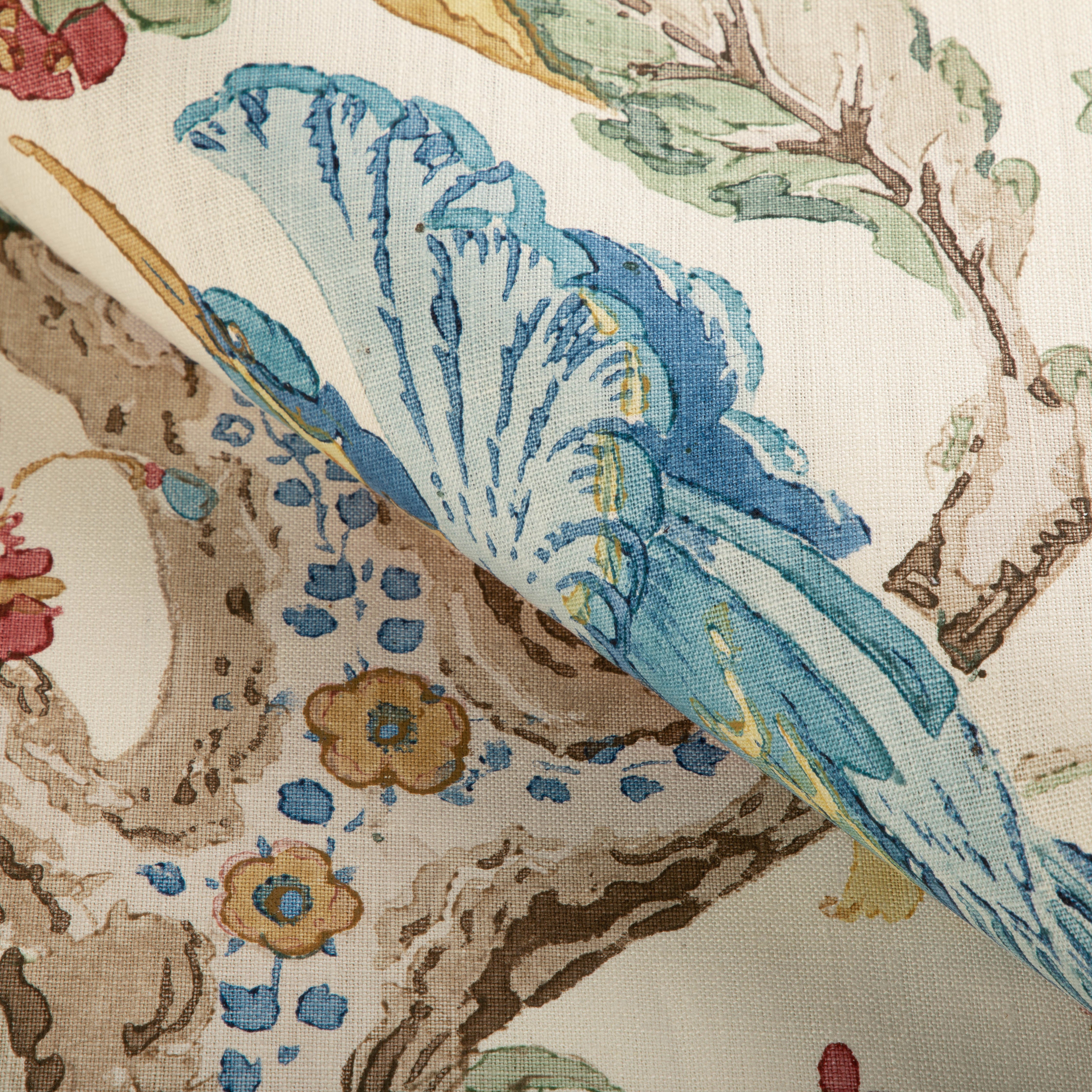 Tree Of Life - Denim/Berry - Lee Jofa Fabric