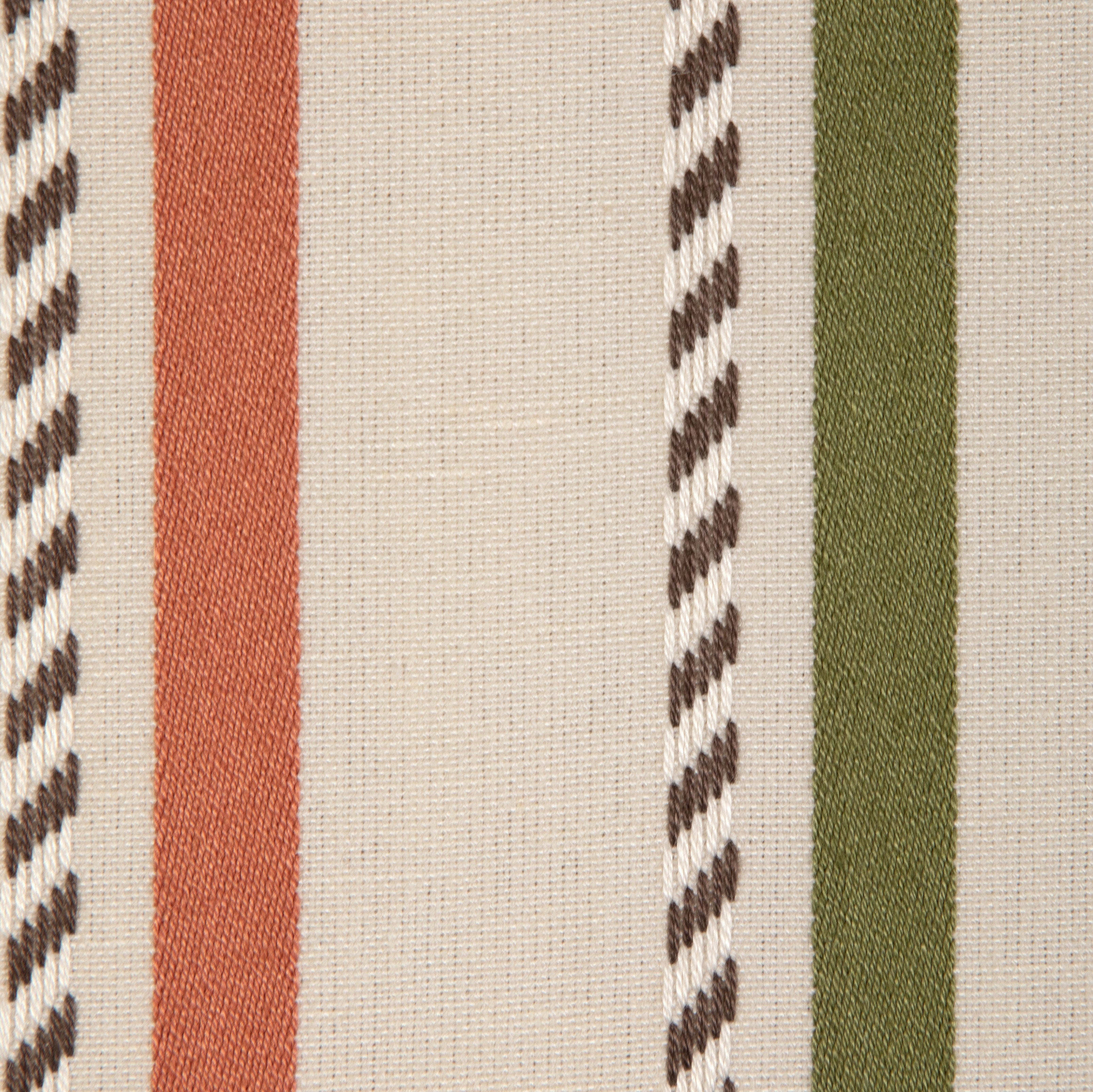 Buxton Stripe - Leaf/Clay - Lee Jofa Fabric