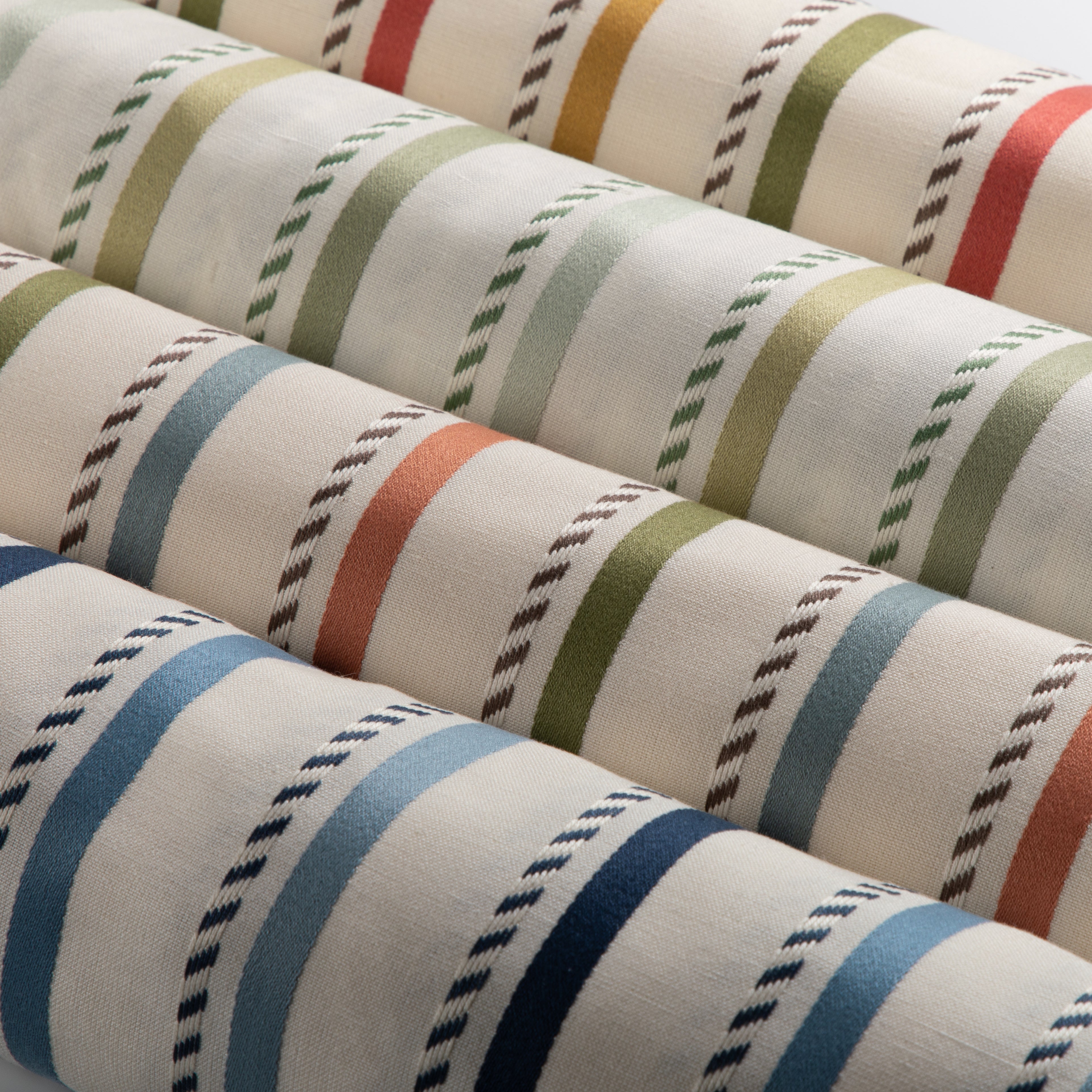 Buxton Stripe - Leaf/Clay - Lee Jofa Fabric