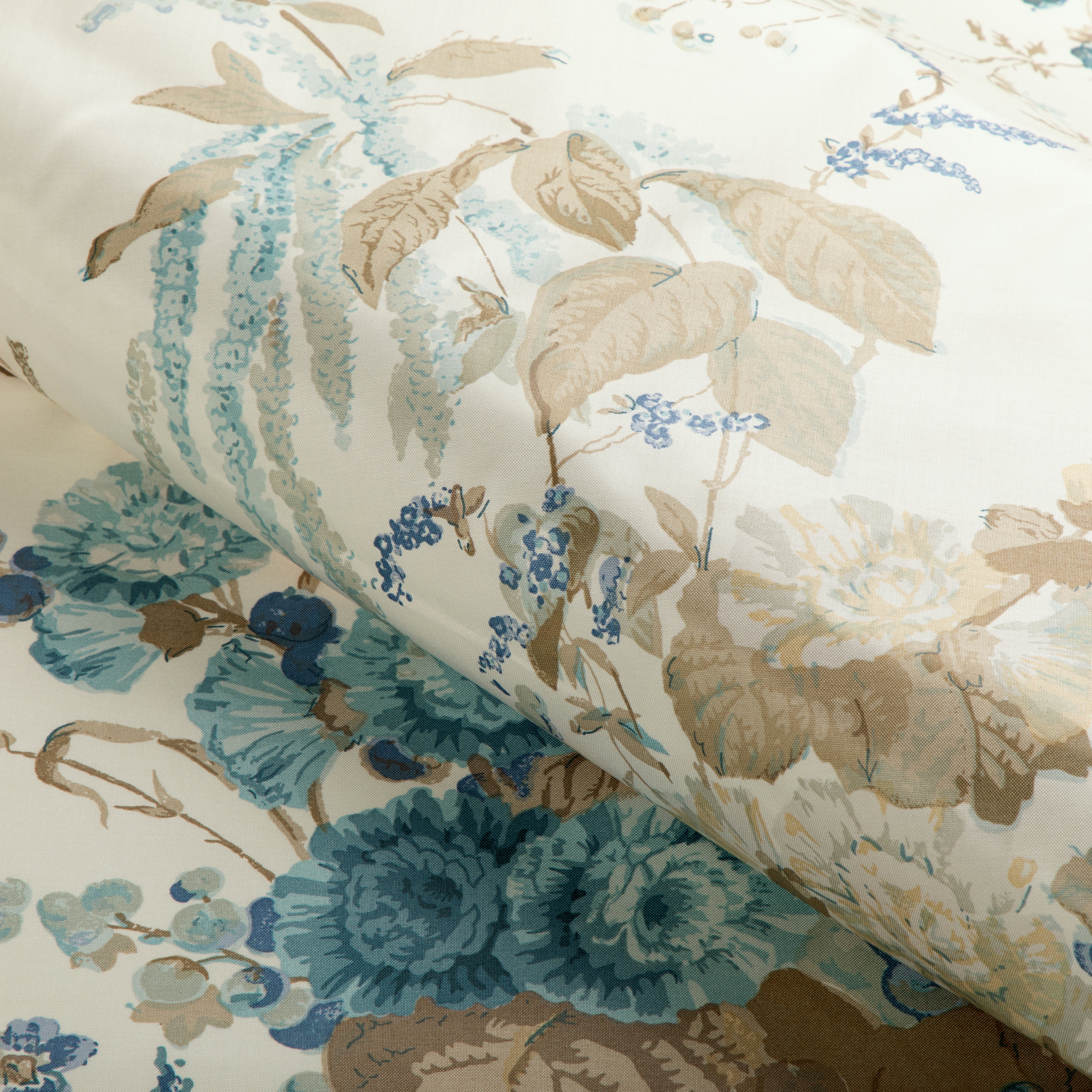 Floral Bouquet - Aqua/Dune - Lee Jofa Fabric