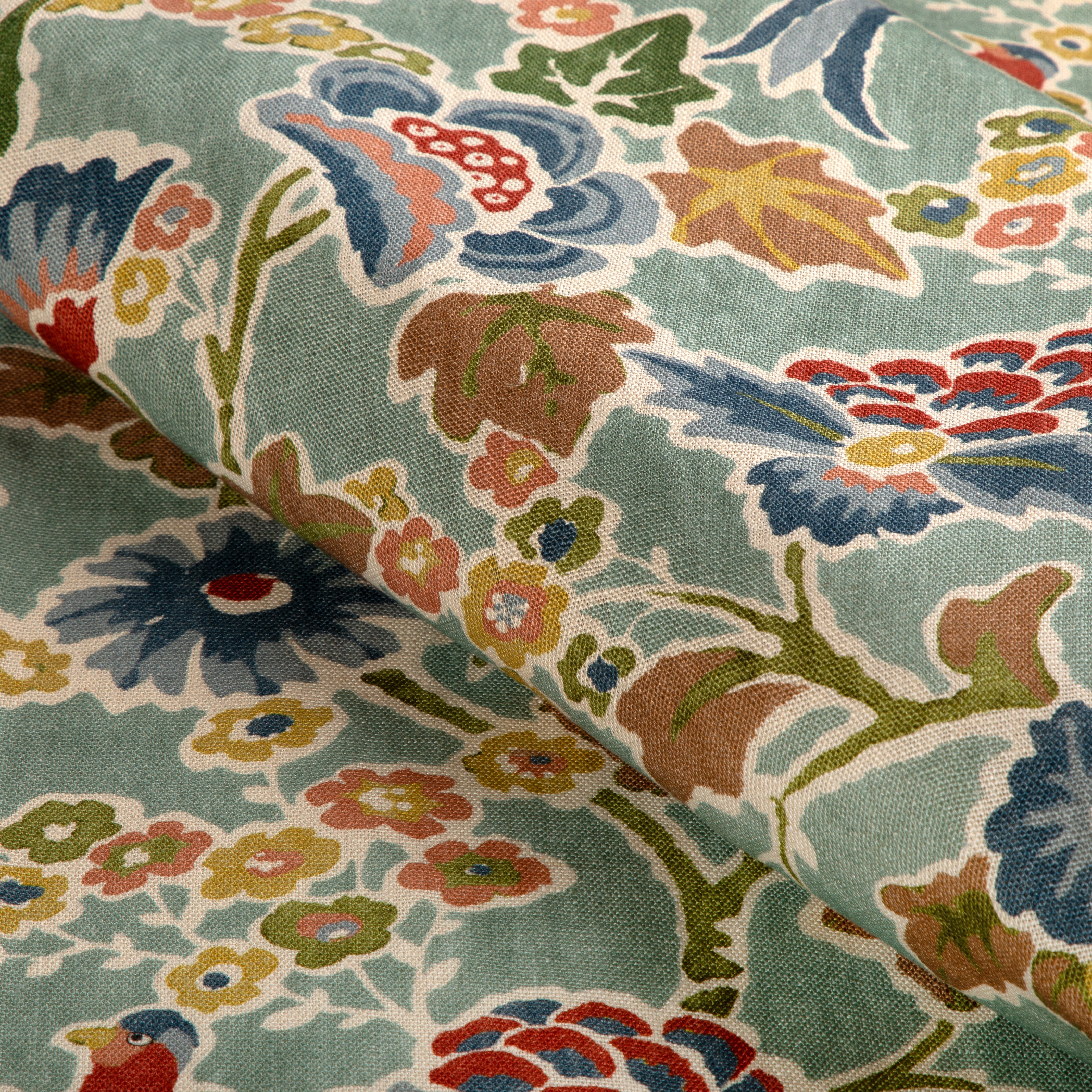 Posy Print - Aqua/Ivy - Lee Jofa Fabric