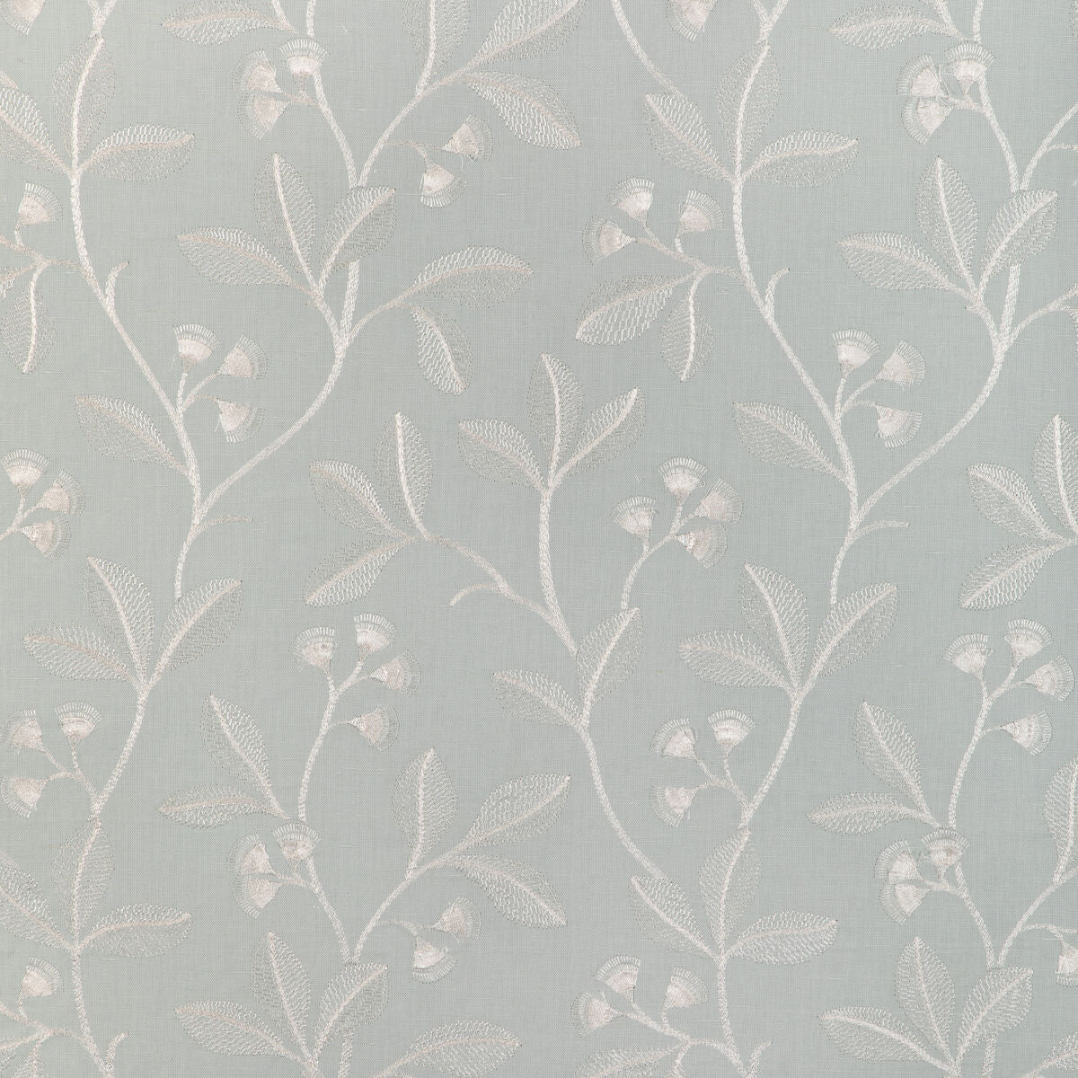 Iris Embroidery - Aqua - Lee Jofa Fabric