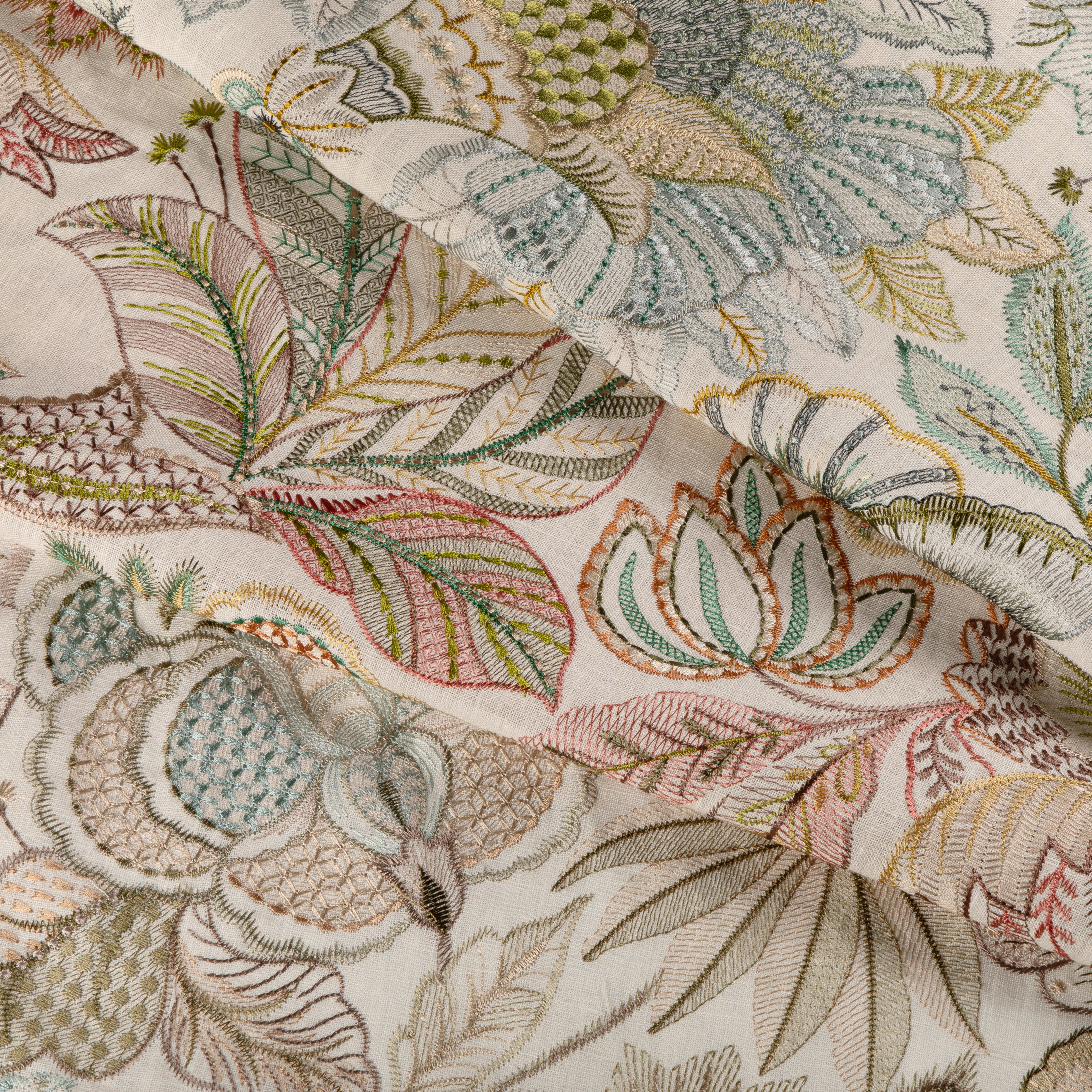 Eden Emb - Aqua/Gold - Lee Jofa Fabric