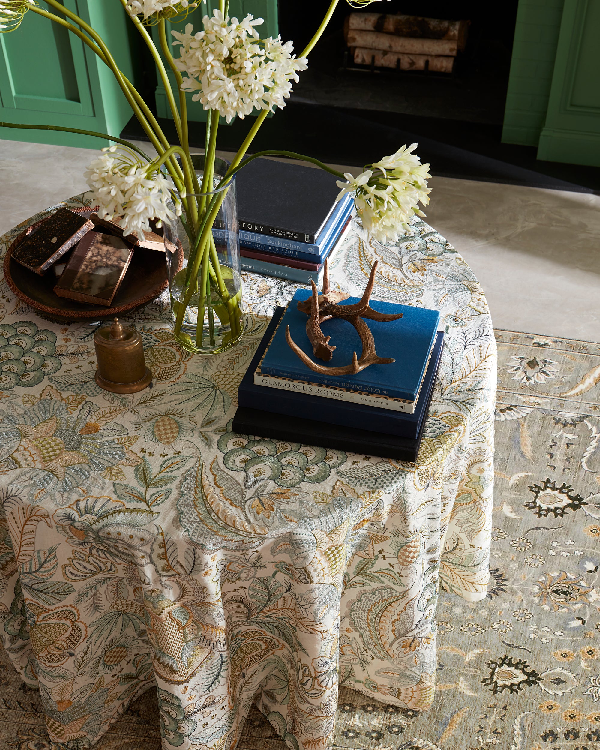 Eden Emb - Aqua/Gold - Lee Jofa Fabric