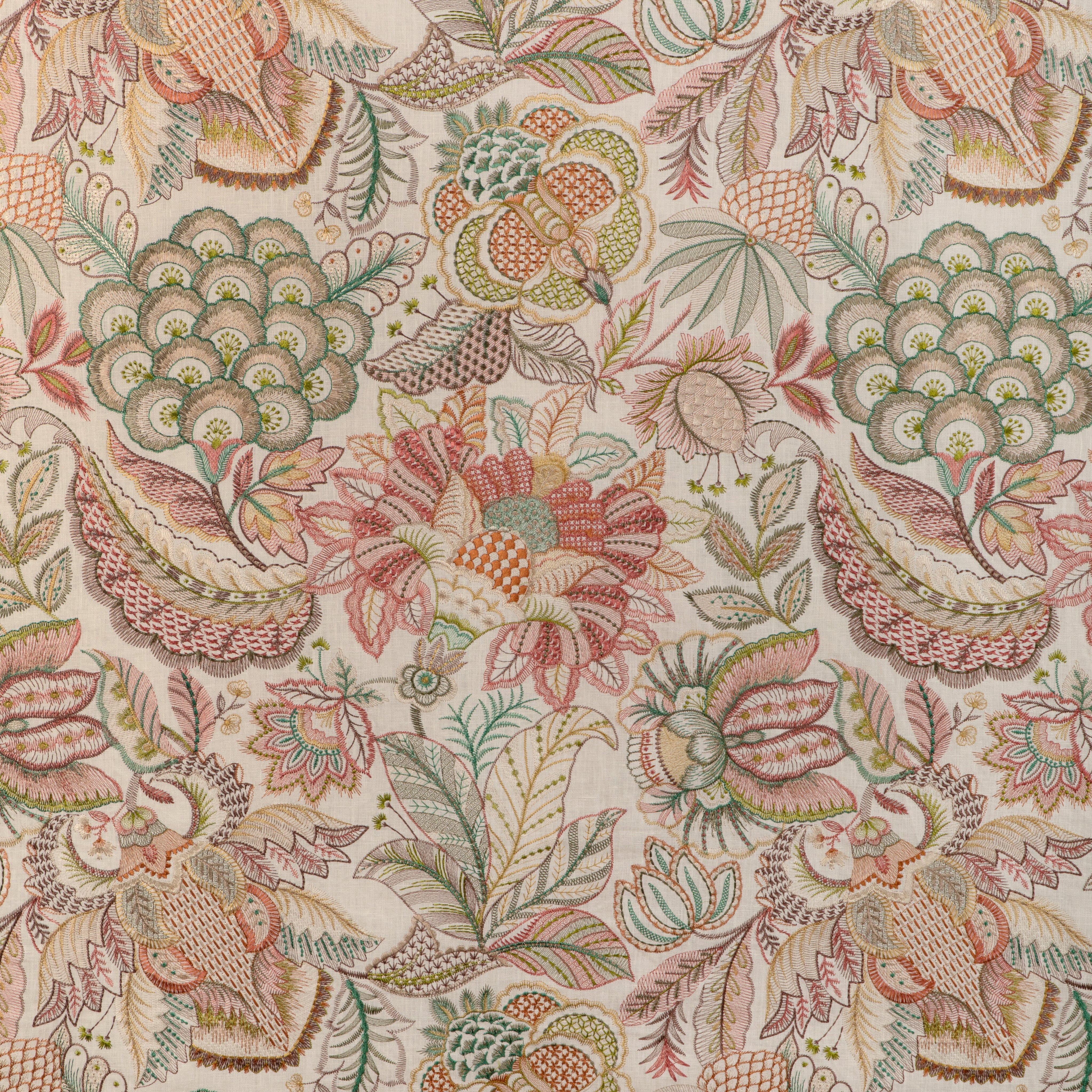 Eden Emb - Pink/Multi - Lee Jofa Fabric