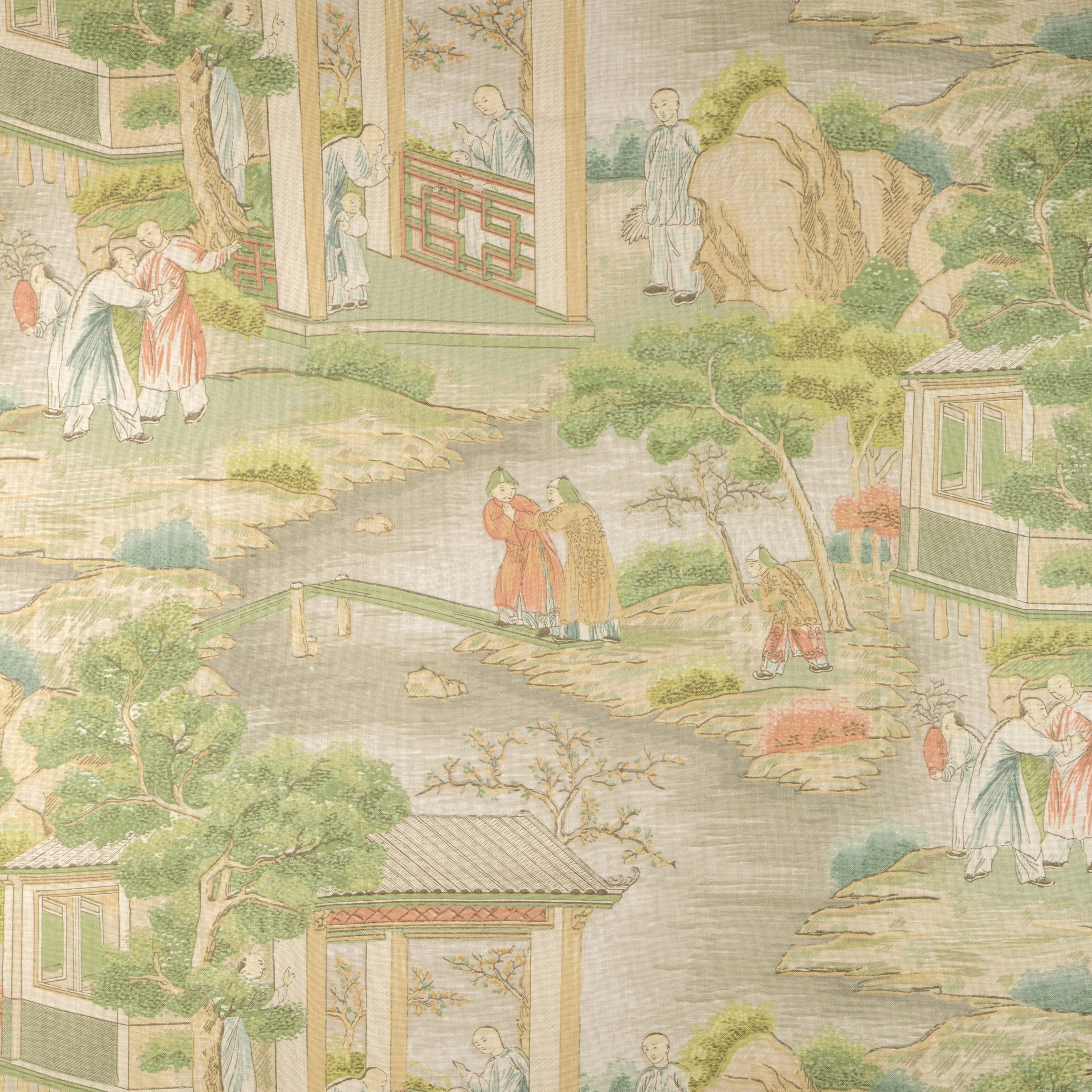 Tarim River Print - Leaf - Lee Jofa Fabric