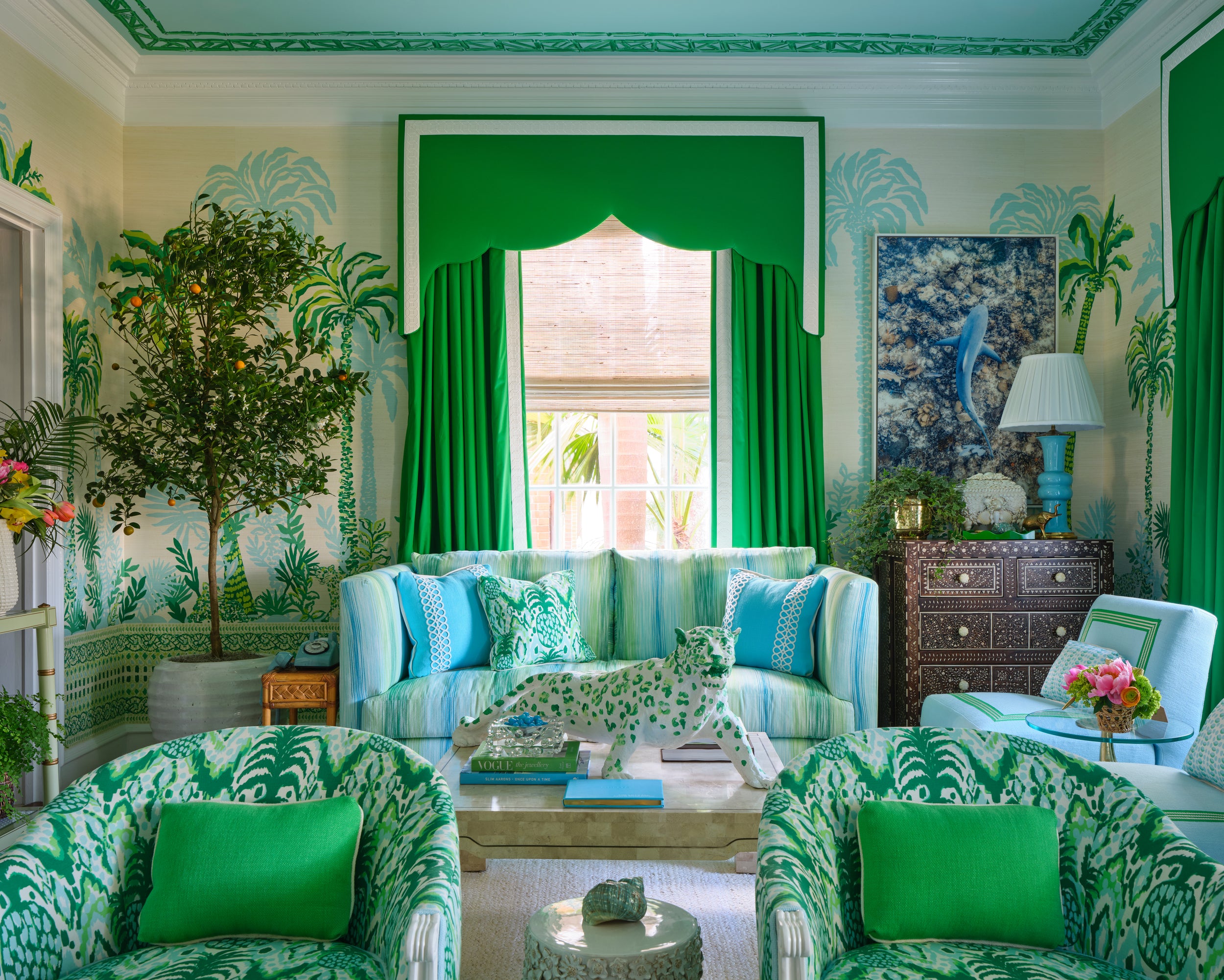 Sunny Stripe - Green - Lee Jofa Fabric