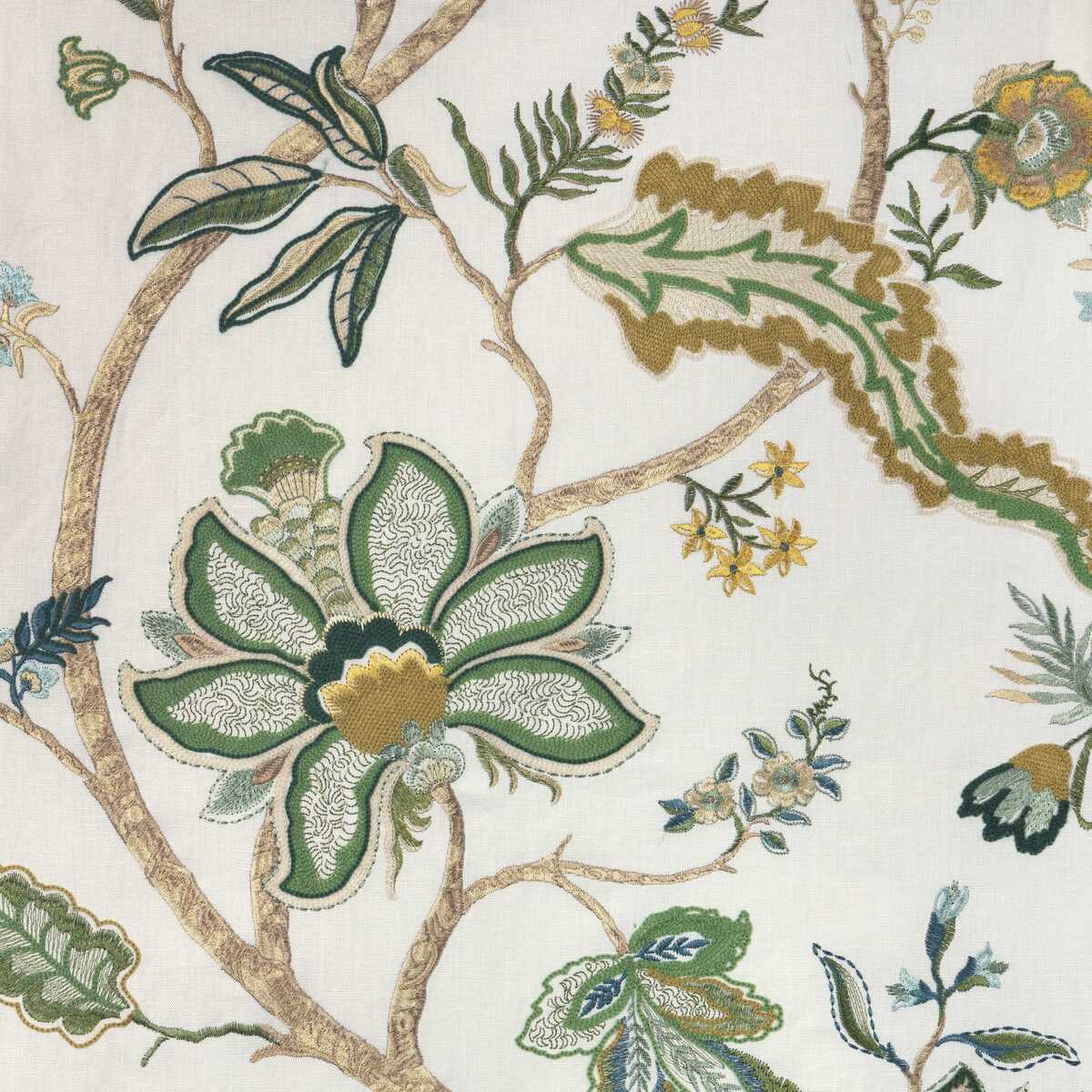 Windermere Emb - Green - LEE JOFA Tela
