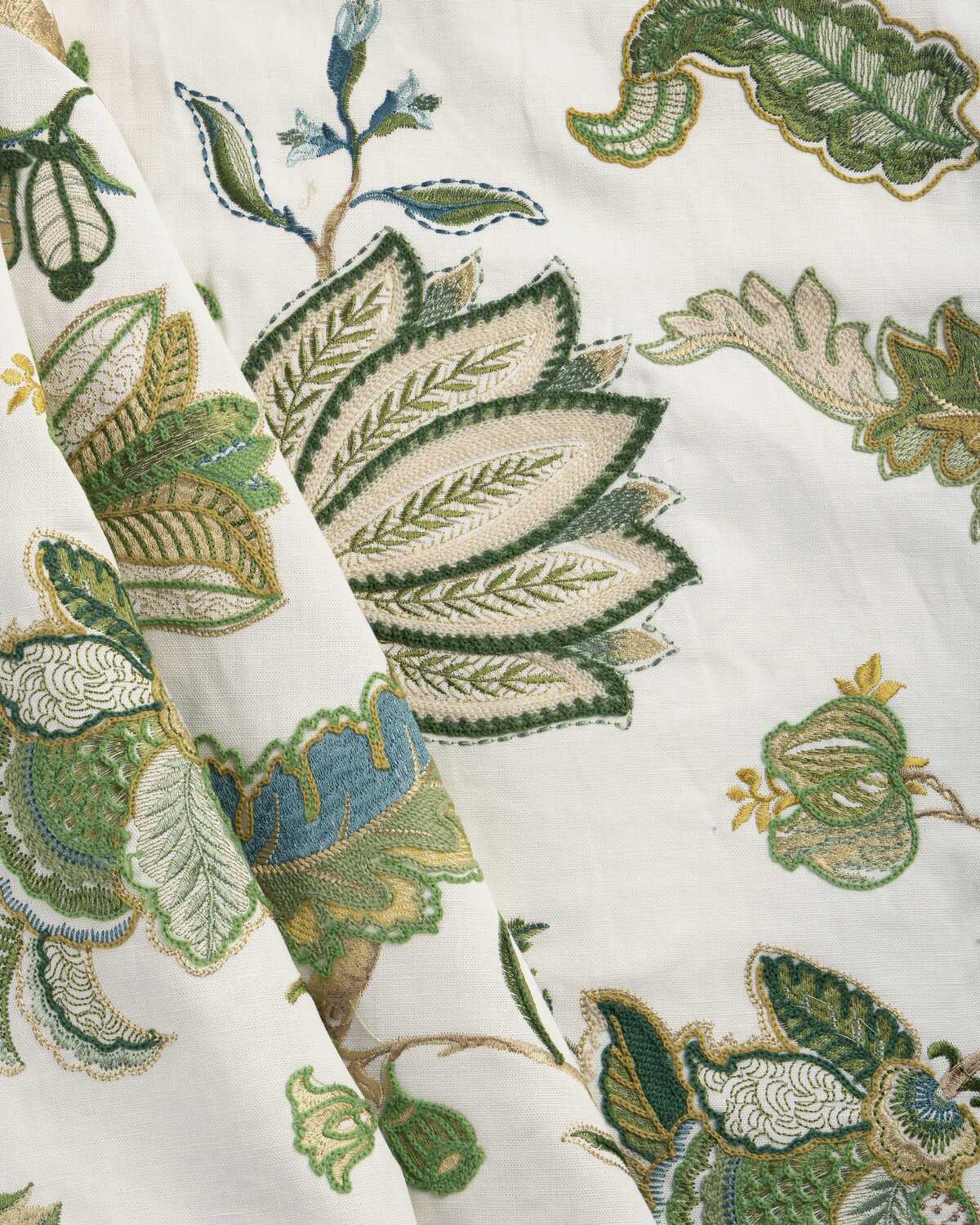 Windermere Emb - Green - LEE JOFA Tela