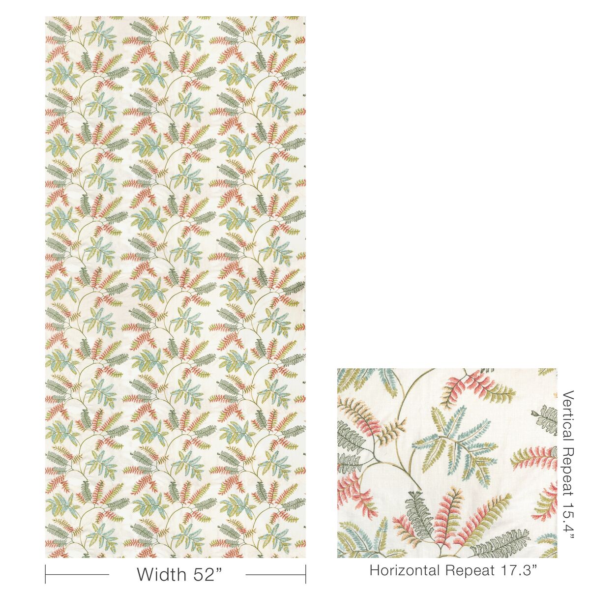 Royal Fern Emb - Summer - Lee Jofa Tela