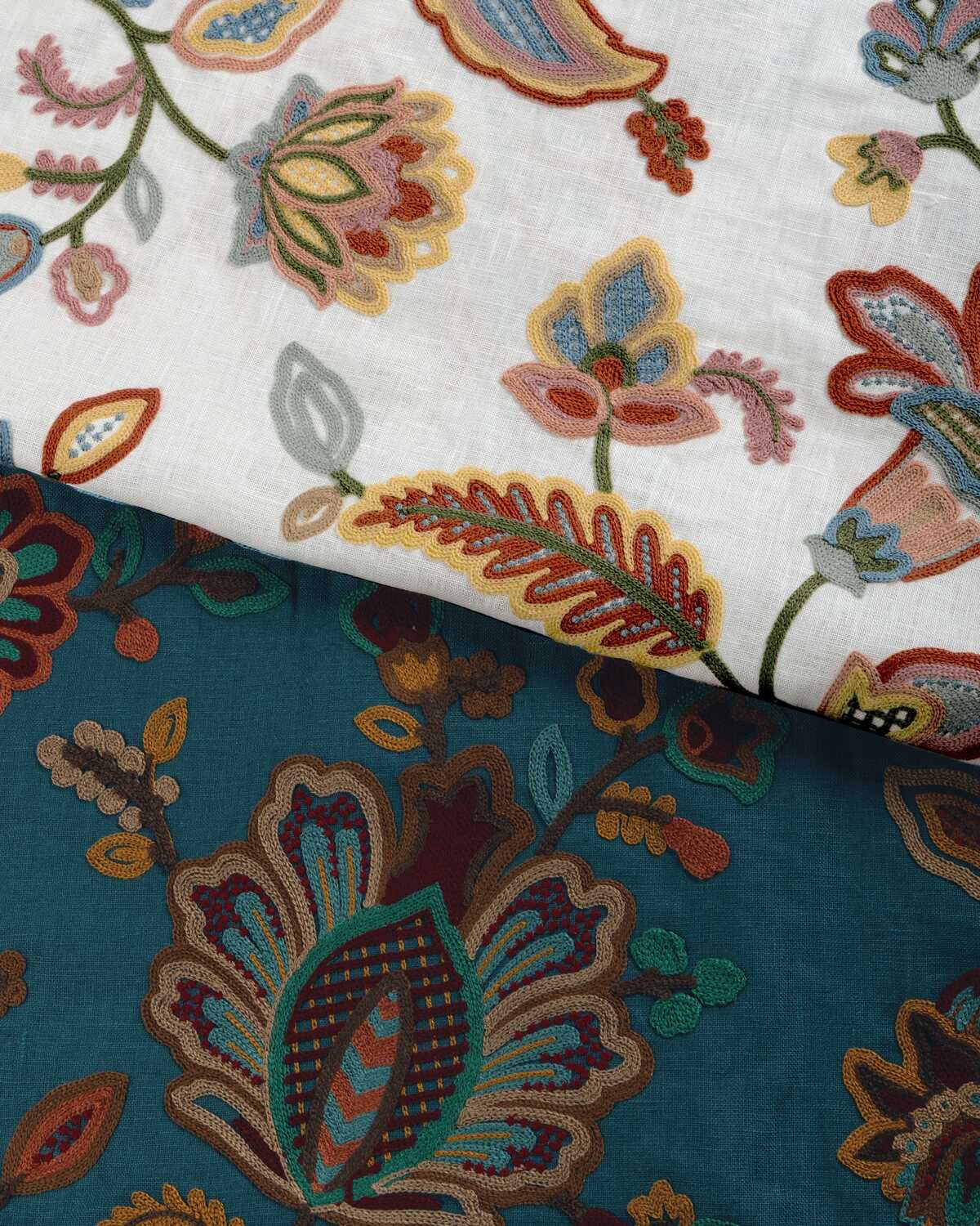 Westfield Emb - Teal/Ochre - LEE JOFA Fabric