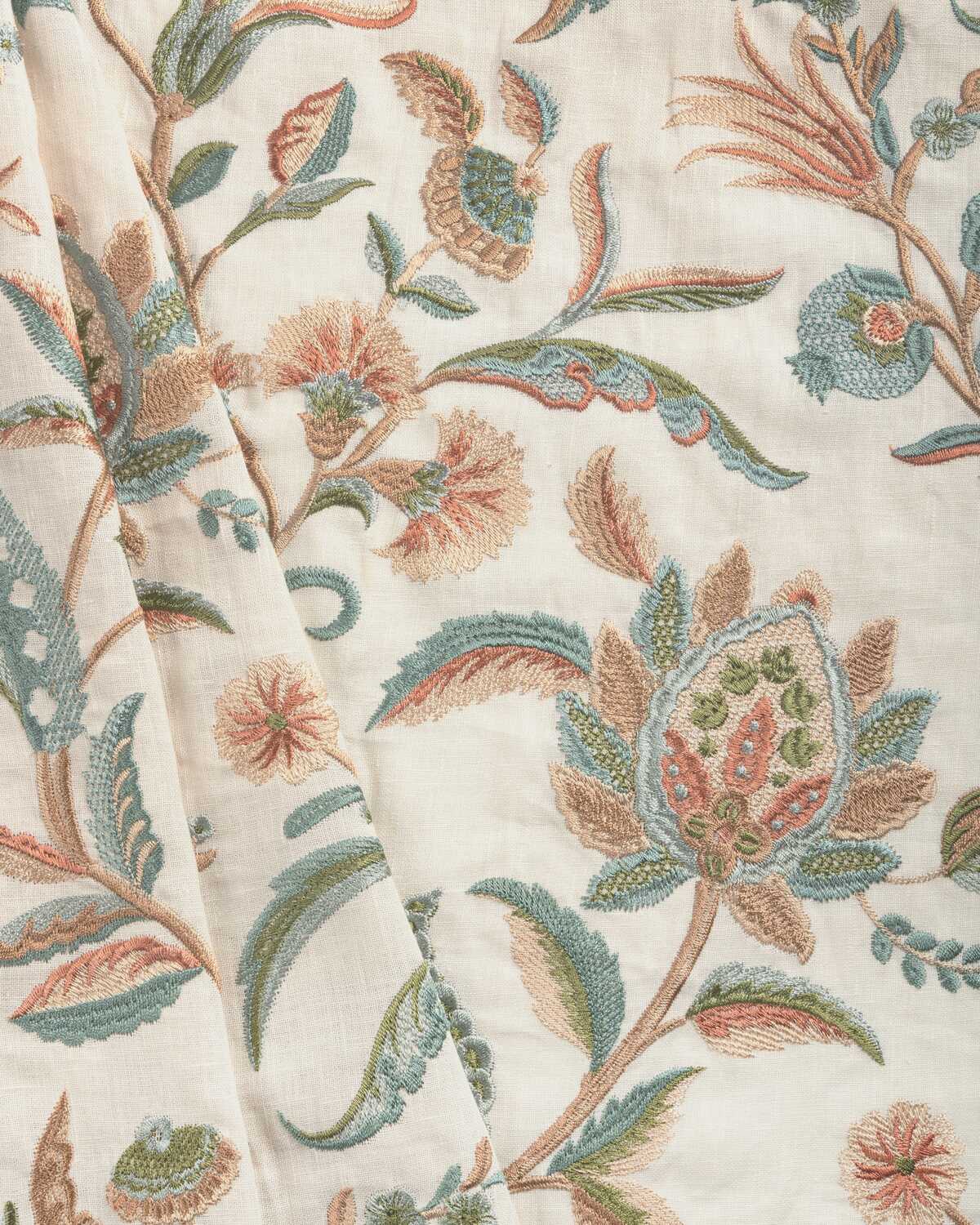 Palawan Emb - Aqua/Clay - LEE JOFA Fabric