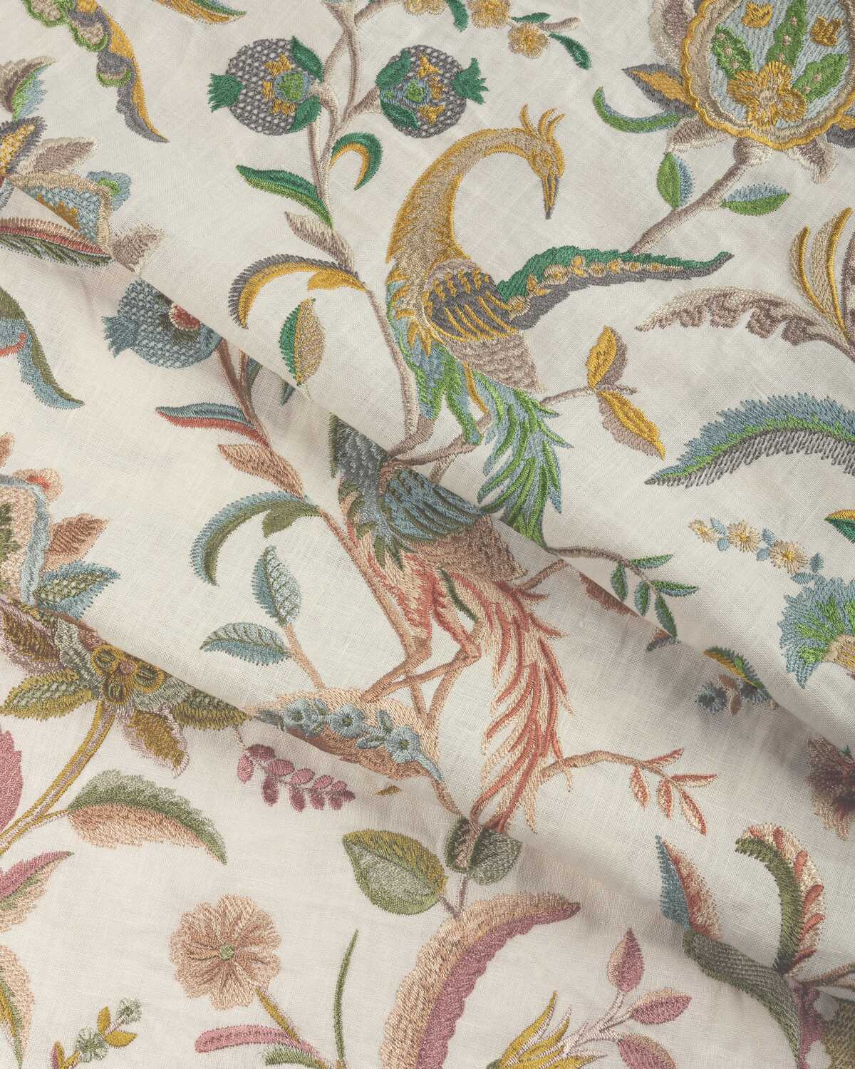 Palawan Emb - Aqua/Clay - LEE JOFA Fabric